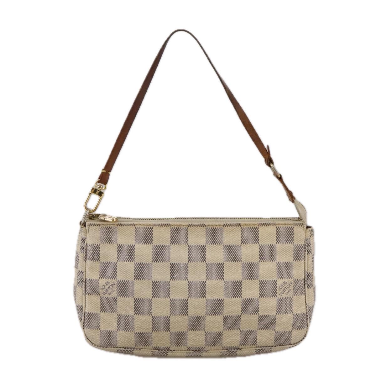 Louis Vuitton Pochette Accessoire White Canvas Clutch Bag (Pre-Owned) Size ONE SIZE - 1 Thumbnail