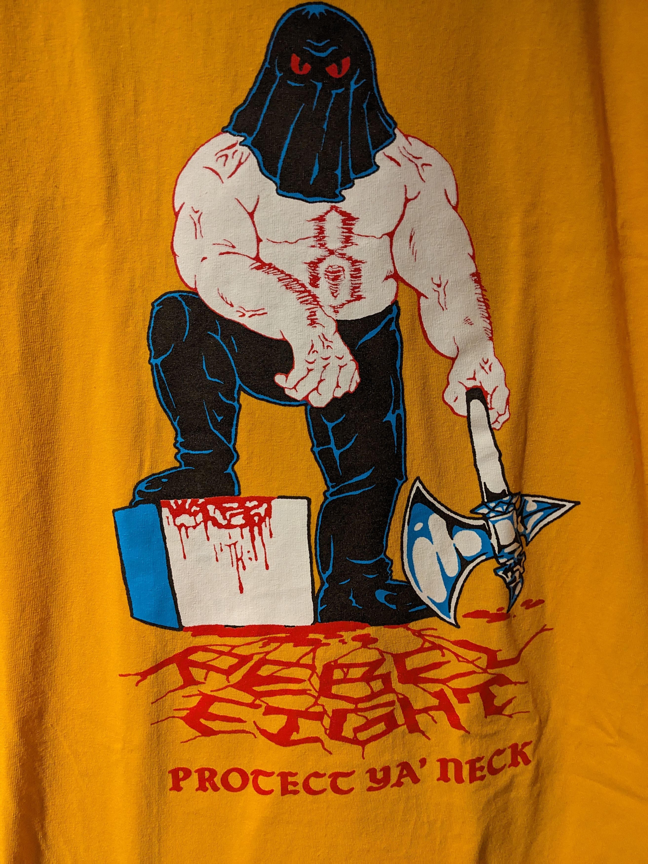 Rebel8 Vintage Y2K Rebel8 Protect Ya Neck Yellow Medium T-Shirt Size US M / EU 48-50 / 2 - 2 Thumbnail