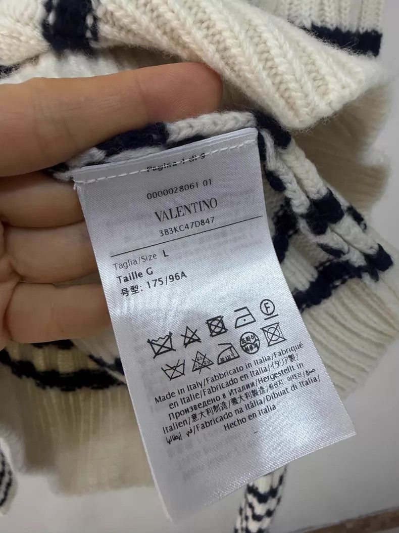 Valentino Valentino Bow striped knit sweater Size L / US 10 / IT 46 - 4 Thumbnail