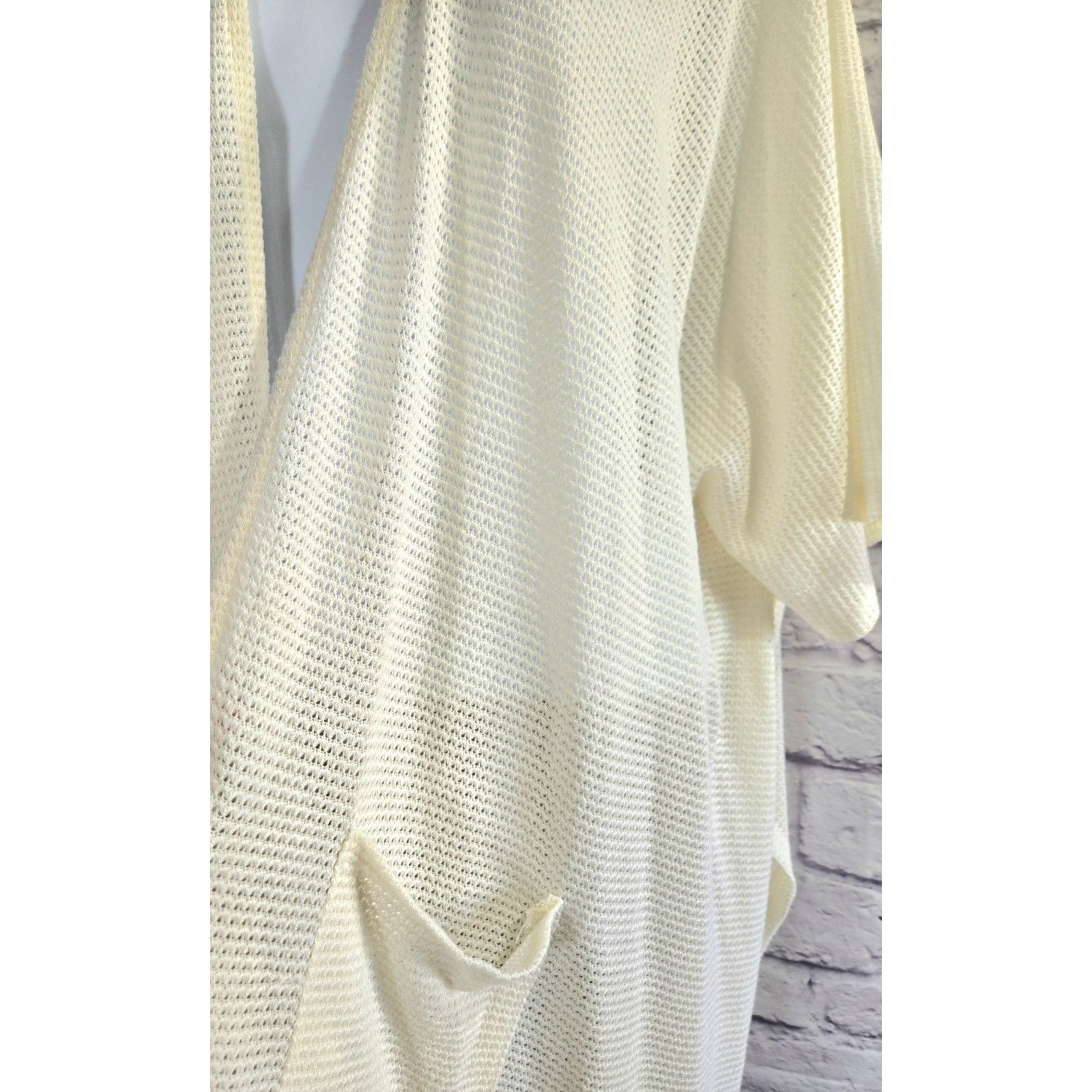 Other Mod Lusive Cream Open Front Cardigan 1X Plus Lightweight Size XXL / US 16-18 / IT 52-54 - 2 Thumbnail