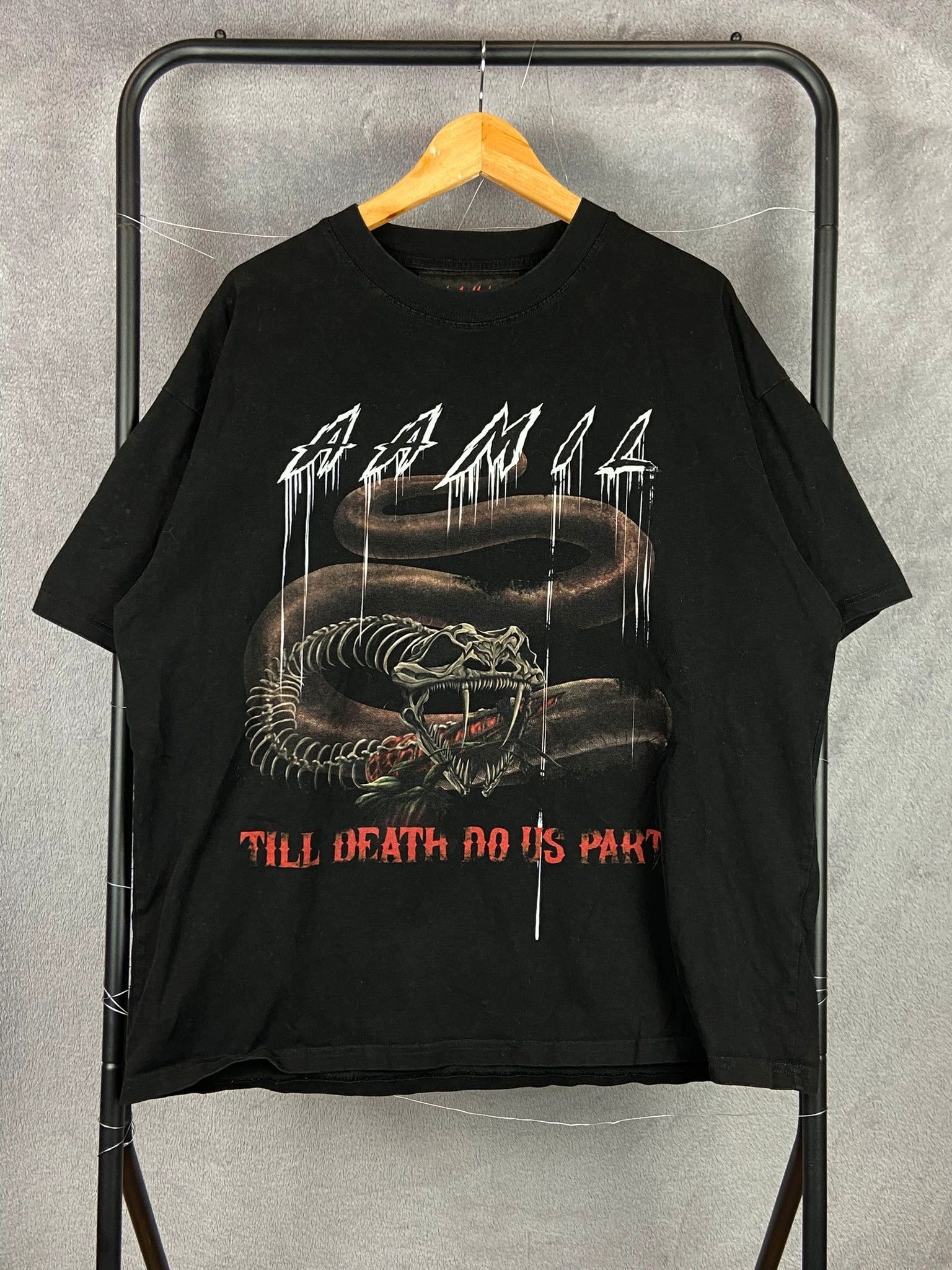 Vintage AAmil snake graphic t-shirt vintage goth punk metal tee Size US L / EU 52-54 / 3 - 1 Thumbnail