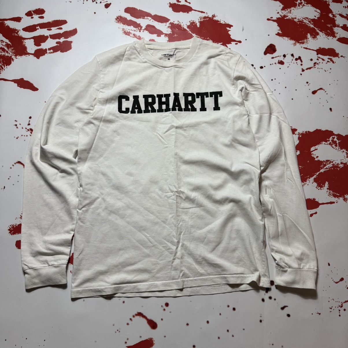 Carhartt × Vintage vintage 90s carhartt big logo longsleeve y2k workwear Size US M / EU 48-50 / 2 - 1 Thumbnail