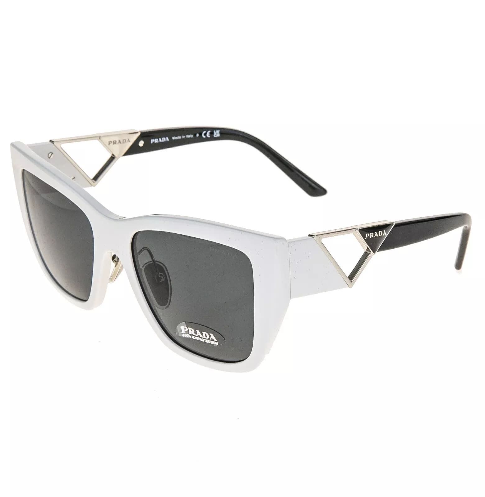 Prada PRADA SYMBOLE White Silver PR21YS 21Y Fashion Sunglasses Size ONE SIZE - 4 Thumbnail