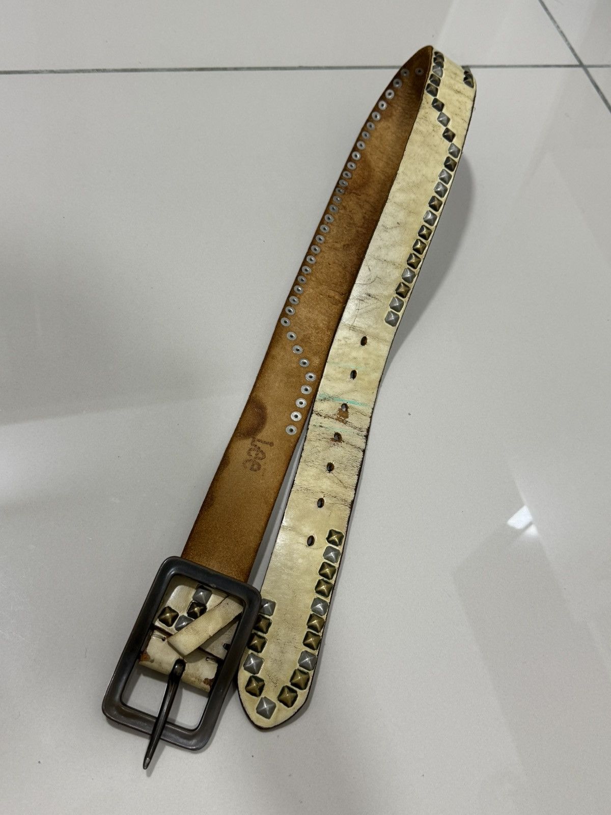 Lee Vtg Lee Stud Belt Size 34 - 4 Thumbnail