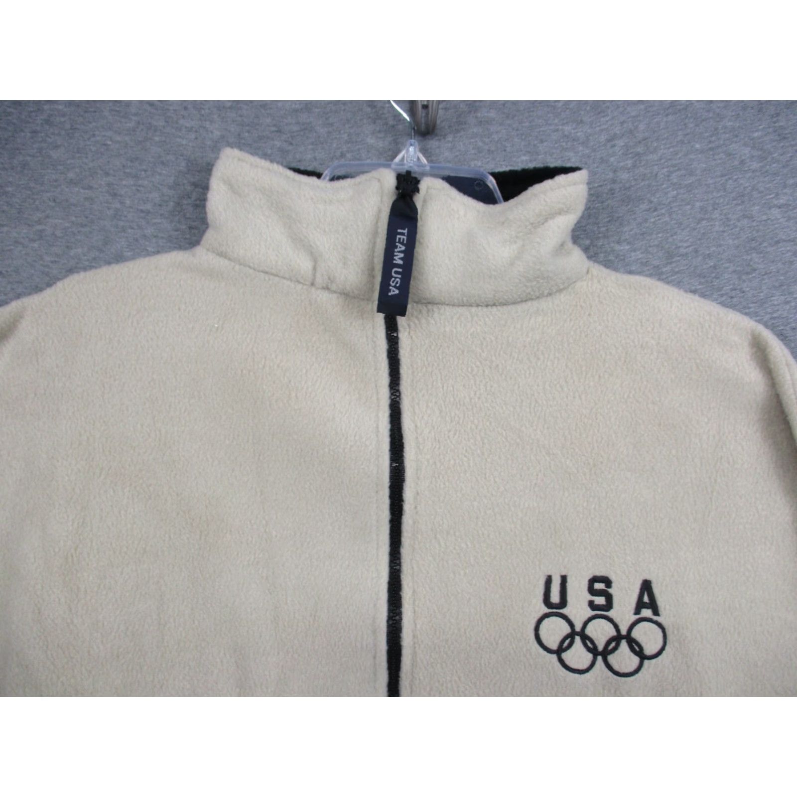Logo 7 USA Olympics Fleece Jacket Adult Large Beige Logo Unbranded Men Jacket Size US L / EU 52-54 / 3 - 2 Thumbnail