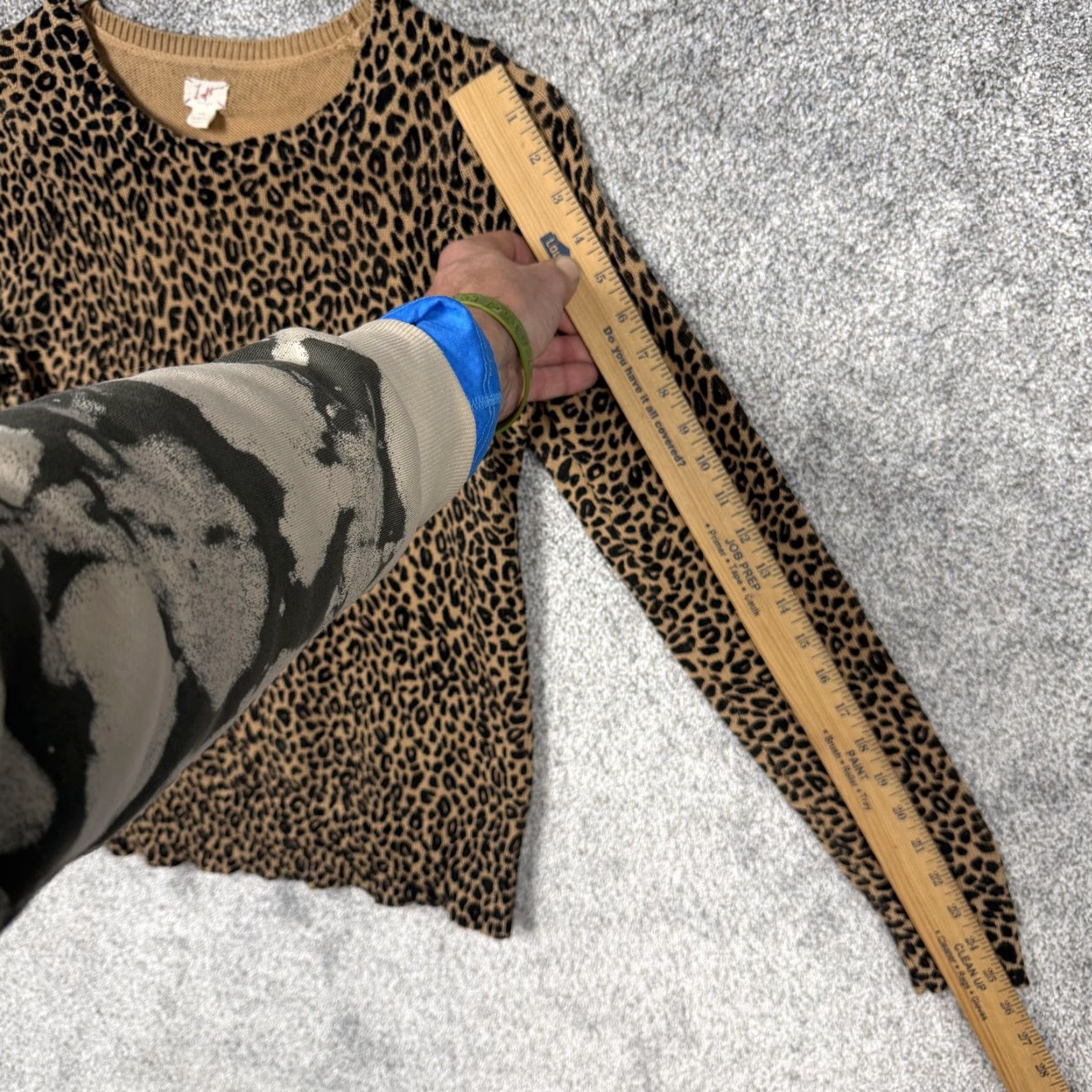 Loft VINTAGE Loft SweatEr Womens M Brown Tan Leopard Print Office Siren Preppy Indie Sleaze Size M / US 6-8 / IT 42-44 - 3 Thumbnail
