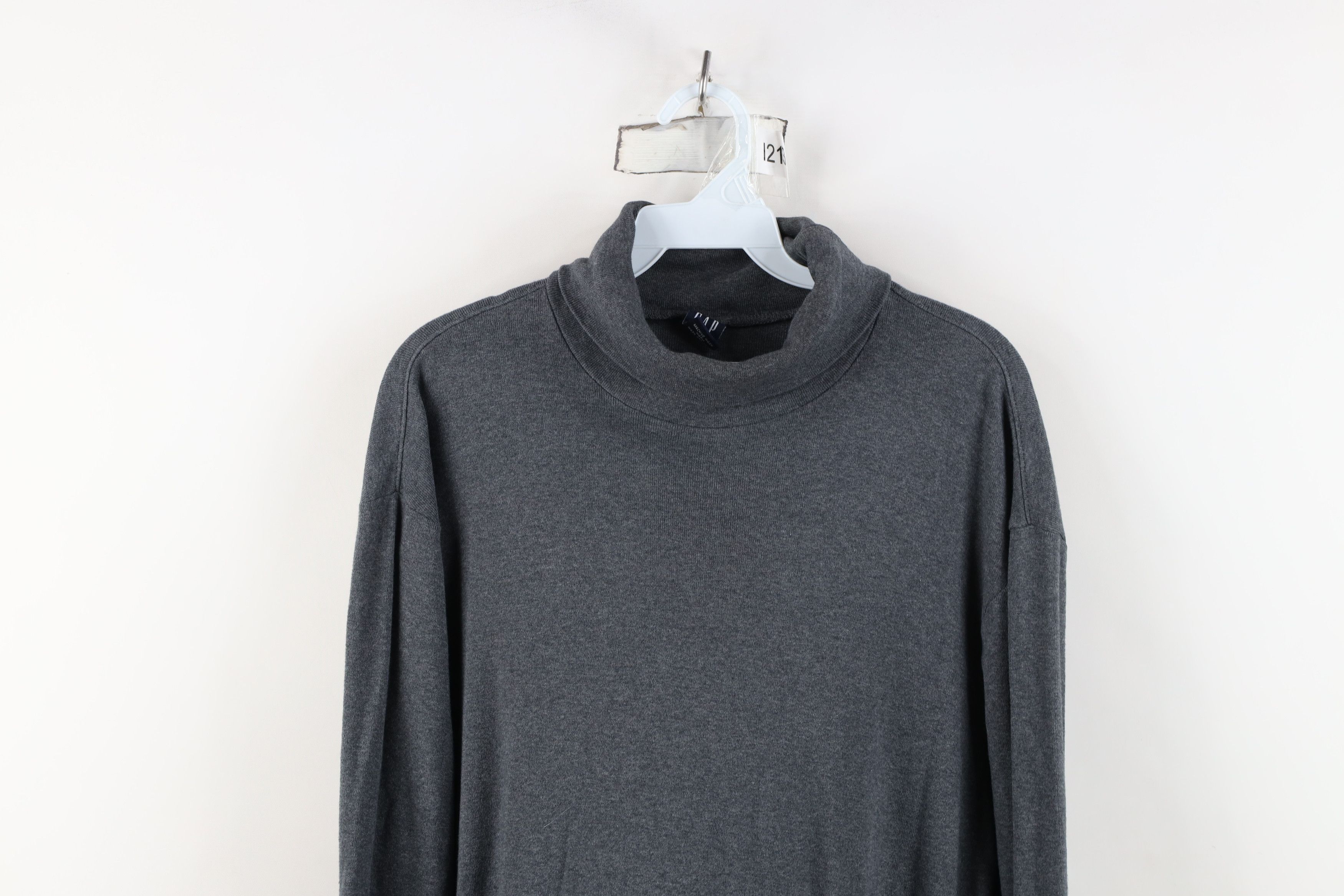 Gap Vintage 90s Y2K Gap Cotton Ribbed Knit Turtleneck T-Shirt Size US L / EU 52-54 / 3 - 2 Thumbnail