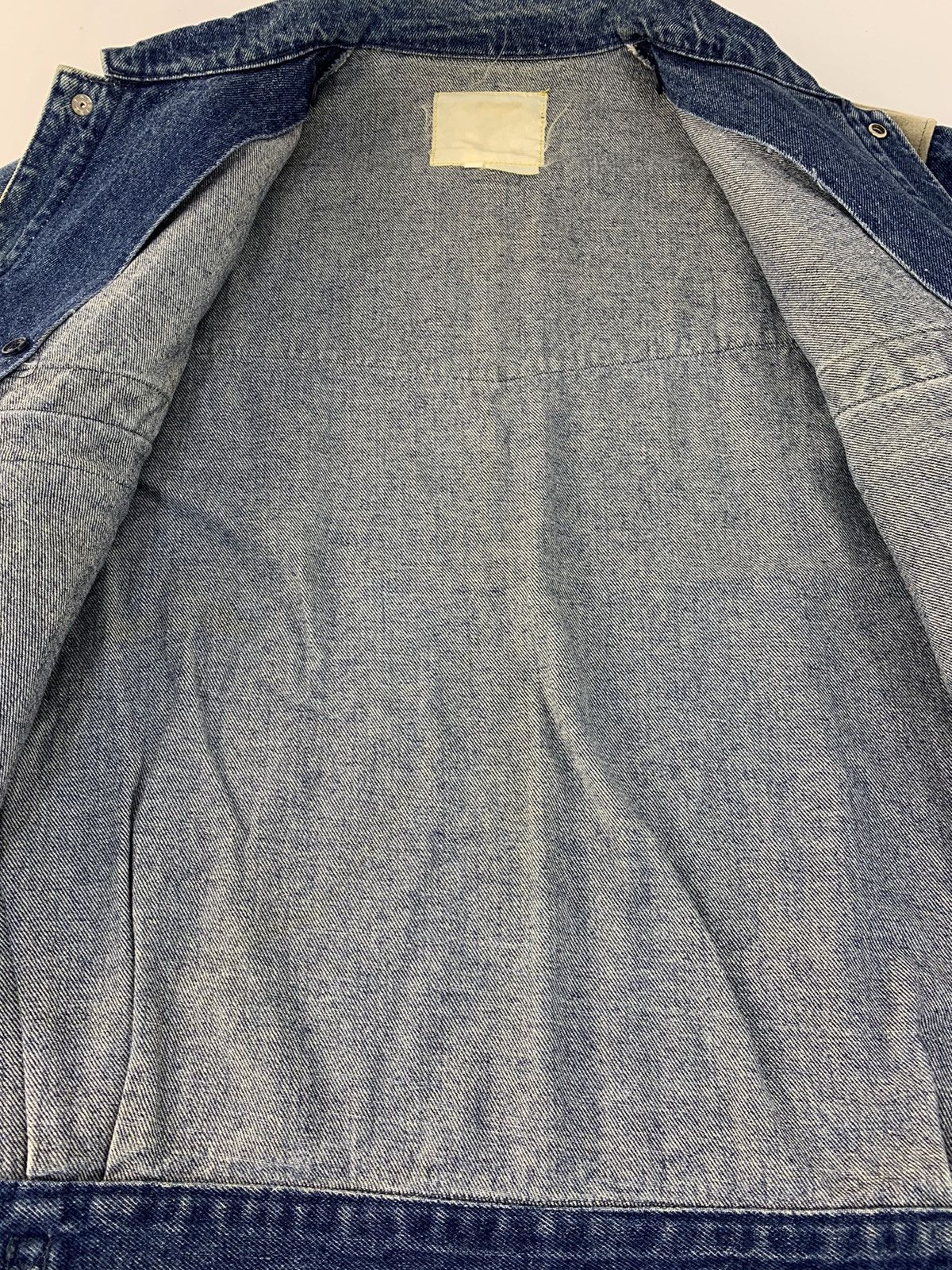 Japanese Brand Indigo Denim Jacket Classic Trucker Mix Leather Size US M / EU 48-50 / 2 - 4 Thumbnail