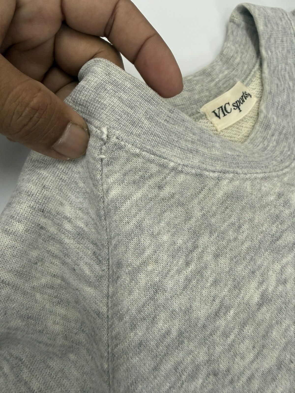 National Athletic Goods 🔥 Vtg 90s Vic Sports Raglan Sleeve Grey Americana Athletic Size US S / EU 44-46 / 1 - 7 Thumbnail