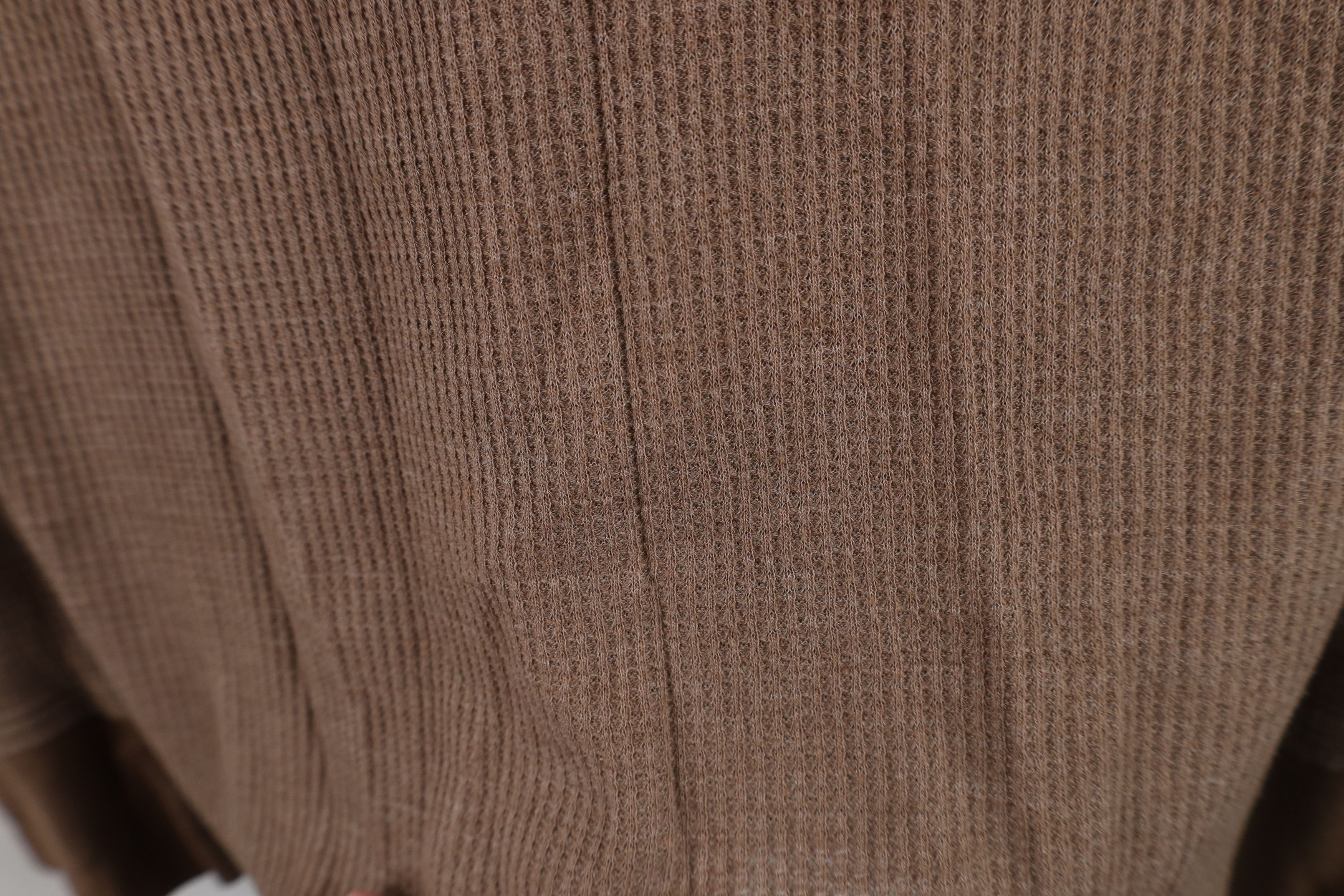 Vintage Vintage 90s Babydoll Thermal Waffle Knit T-Shirt Brown USA Size M / US 6-8 / IT 42-44 - 5 Thumbnail
