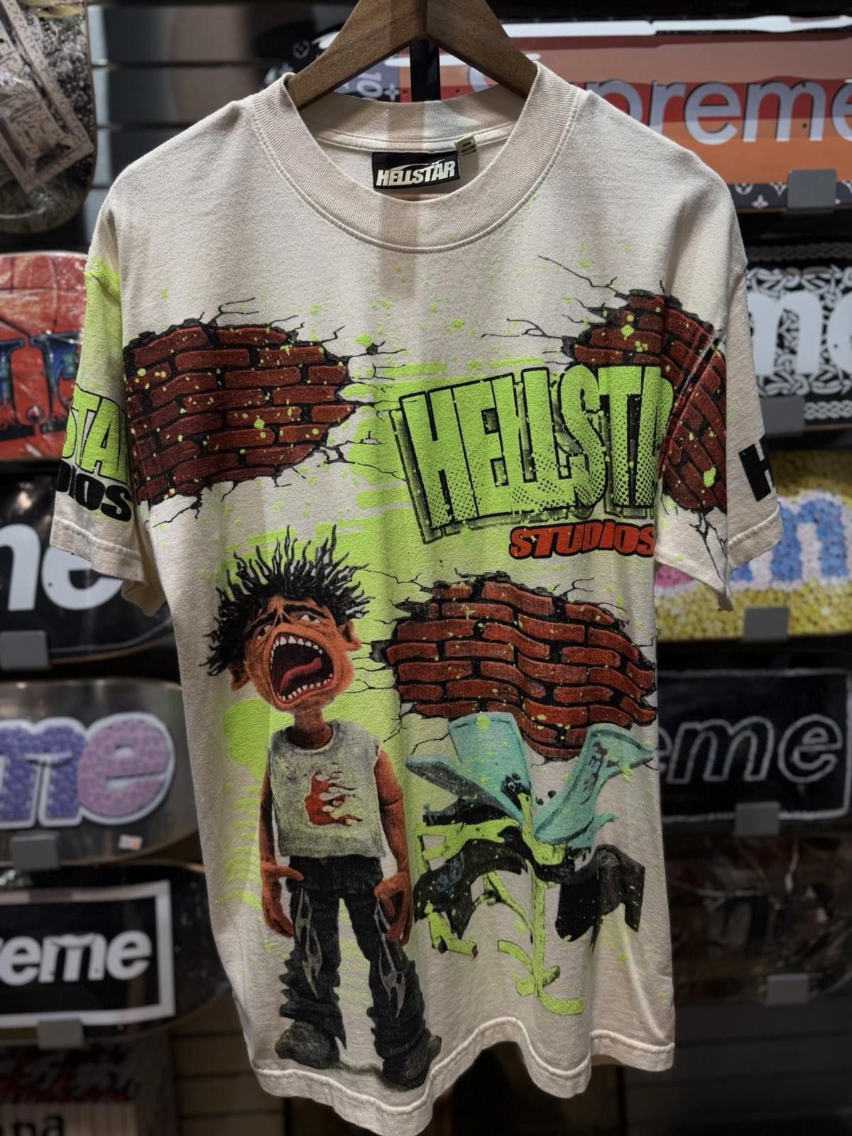 HELLSTAR Size Small Hellstar White Brick Tee Shirt Authentic New Size US S / EU 44-46 / 1 - 1 Thumbnail
