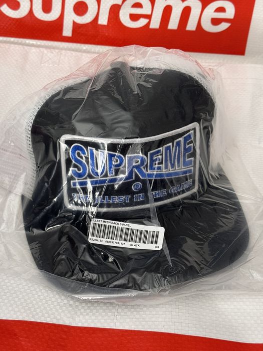 Supreme Supreme Illest Mesh Back 5-Panel Black cap hat | Grailed