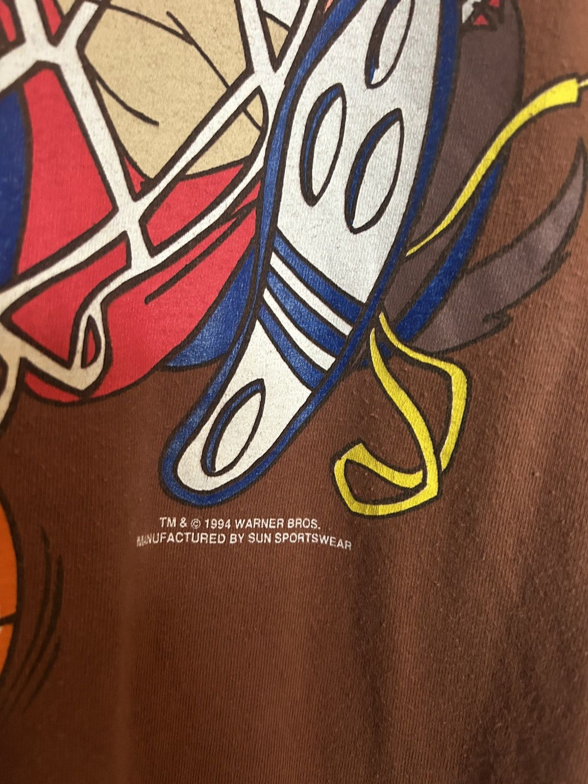 Other Vintage Looney Tunes Taz Slam Dunk Basketball T-Shirt Size US L / EU 52-54 / 3 - 2 Thumbnail