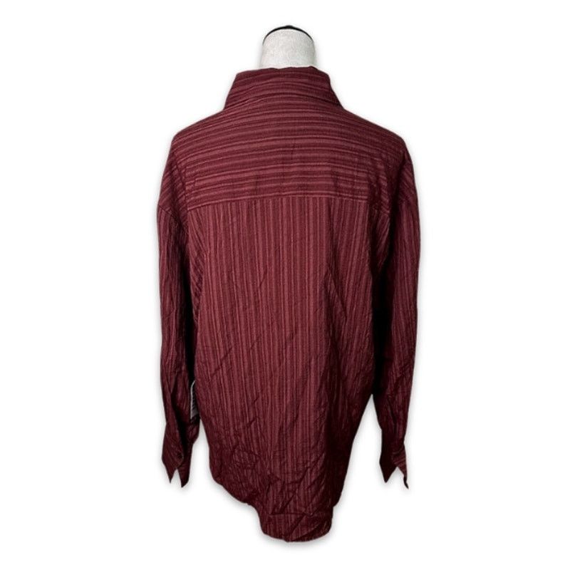 Topshop Topshop Striped Blouse Long Sleeves Burgundy Women's 4 NWT Size S / US 4 / IT 40 - 5 Thumbnail
