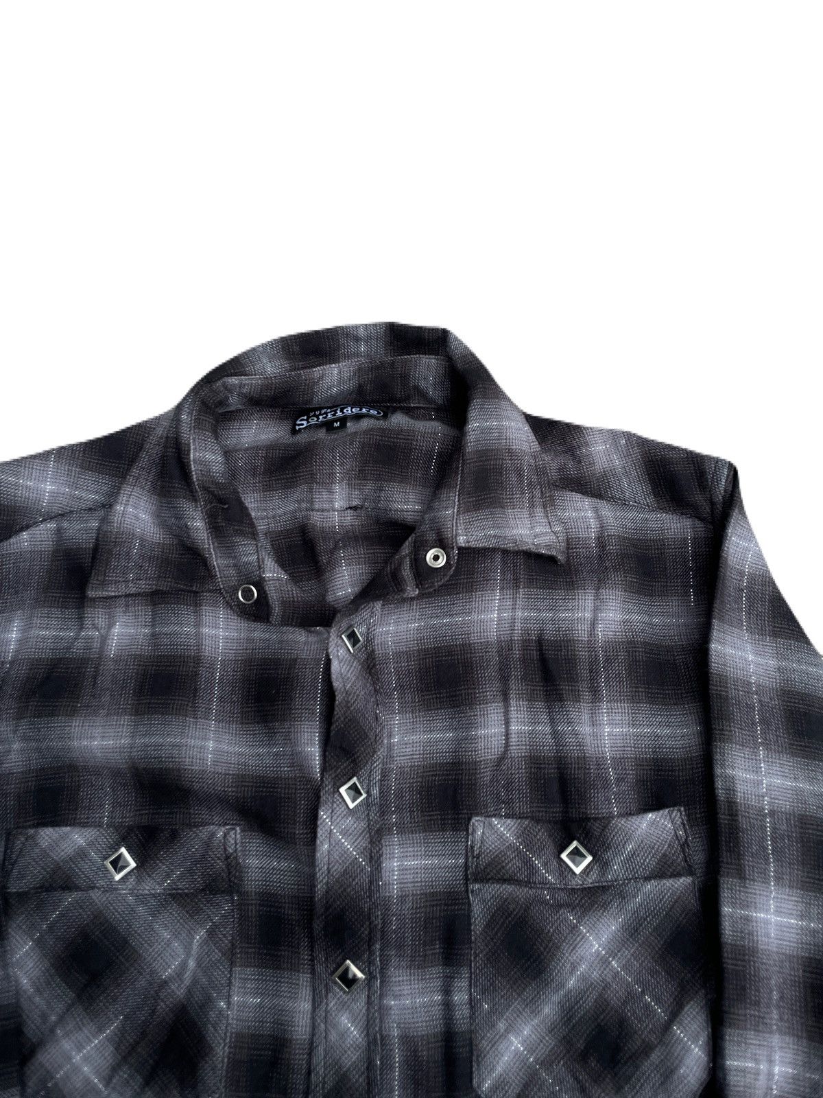 If Six Was Nine 2000s Japanese archive Ombre Check Diamond Snap Shirts Size US S / EU 44-46 / 1 - 5 Thumbnail