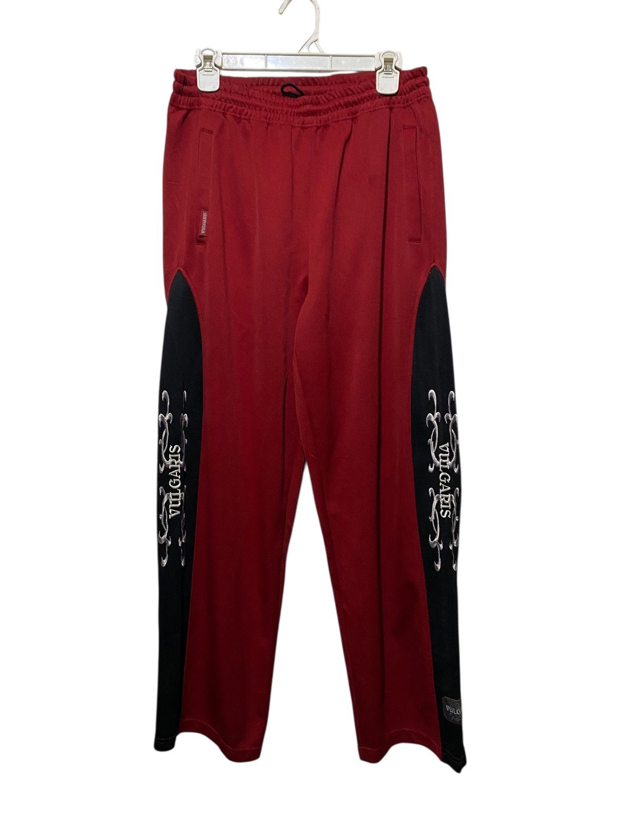 Japanese Brand Vintage Vulgaris tribal embroidery baggy trackpants Size US 32 / EU 48 - 1 Thumbnail