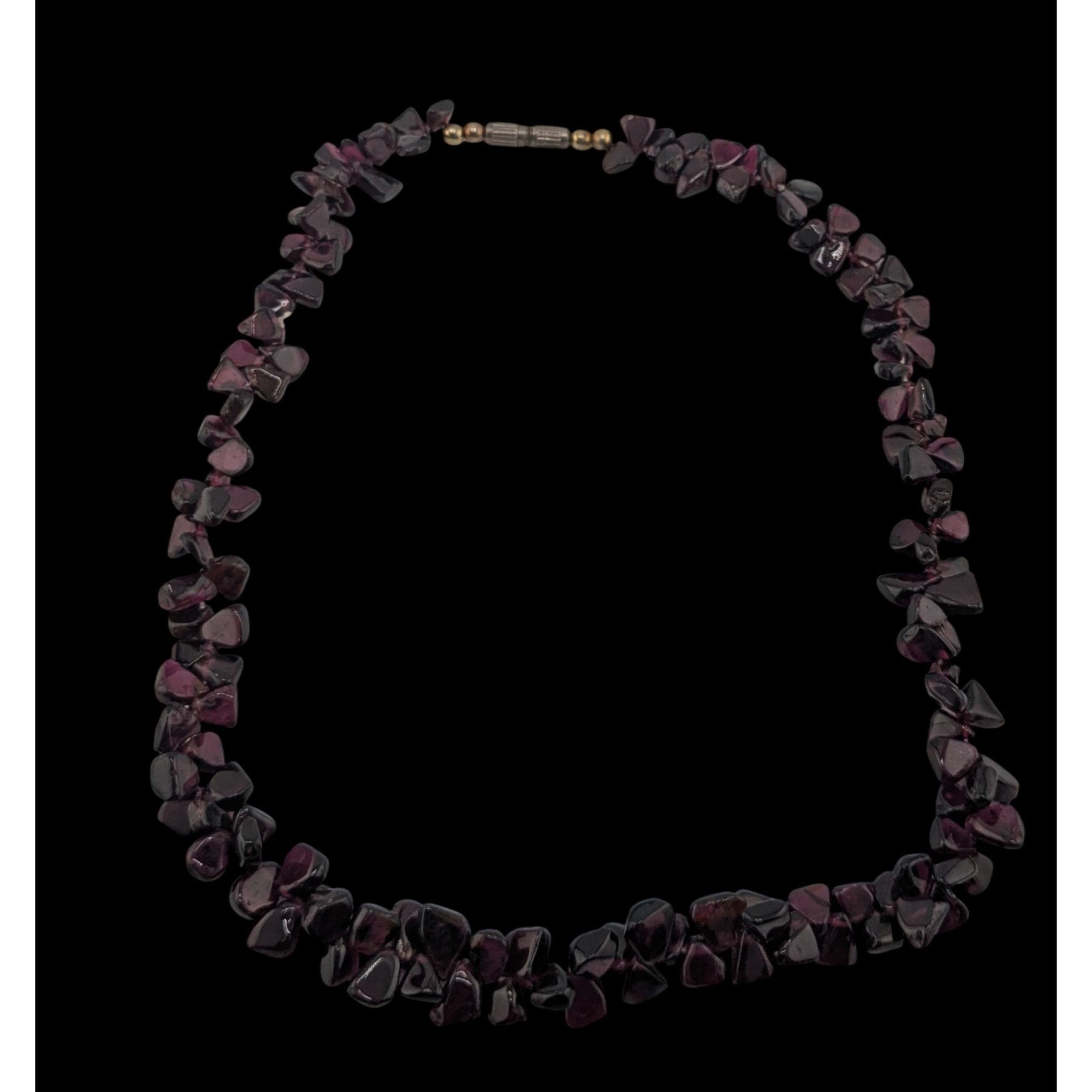 Handmade Vintage Handmade Natural Garnet Chip Necklace Size ONE SIZE - 3 Thumbnail