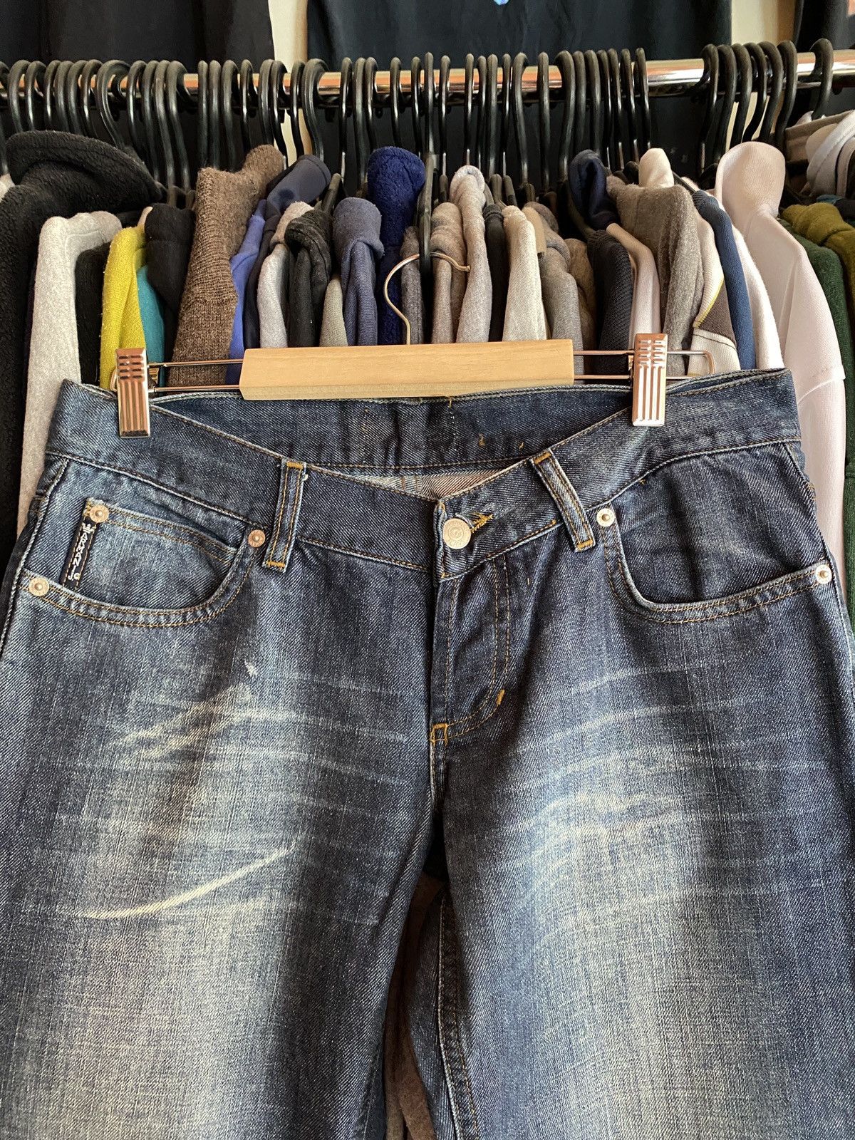 Armani VINTAGE ARMANI FLARED BIG LOGO DENIM JEANS Size 30" / US 8 / IT 44 - 6 Thumbnail