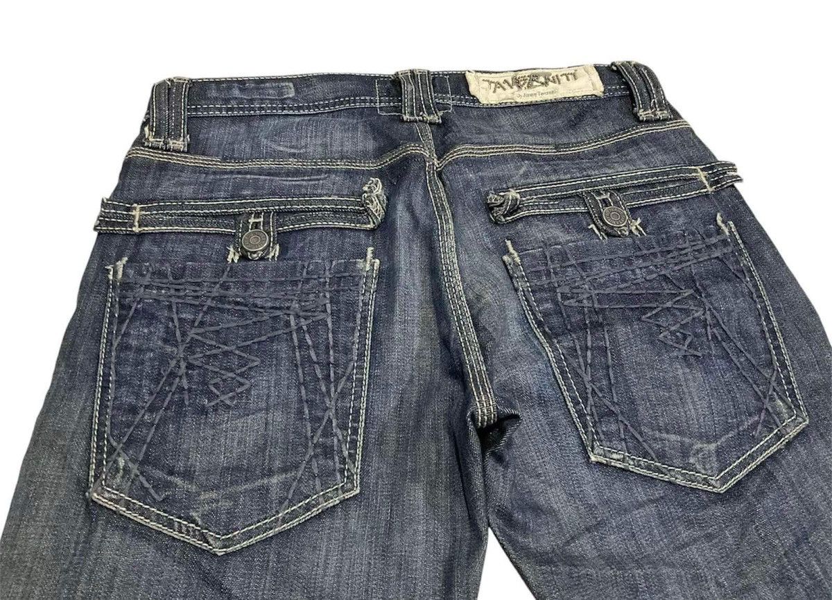 If Six Was Nine × Jimmy Taverniti × Le Grande Bleu (L.G.B.) 🔥Sick Y2K Taverniti Jeans Flared Denim Gimmick Pockets Size US 30 / EU 46 - 8 Thumbnail