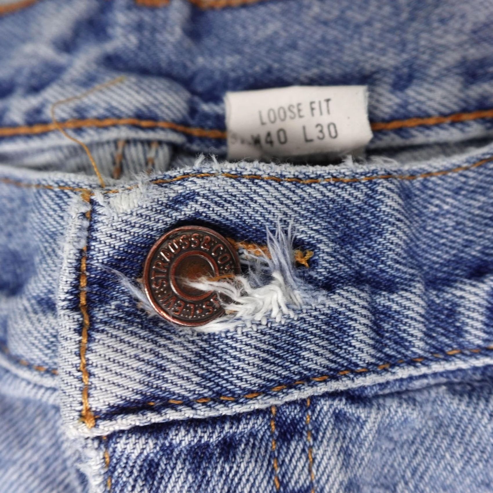 Levi's VINTAGE Levi'S Jeans Mens 40 Blue 40x30 Fits 36x30 Denim Relaxed USA Made 90s Size US 40 / EU 56 - 7 Thumbnail