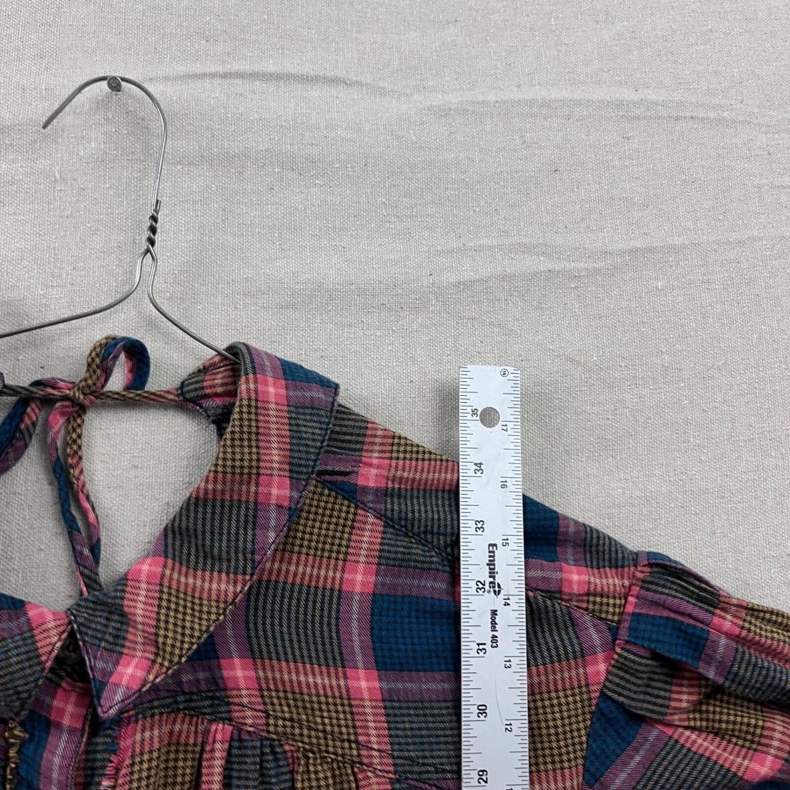 Other We The Free Plaid Button Down Women Small Pink Blue Tie Back Size S / US 4 / IT 40 - 7 Thumbnail