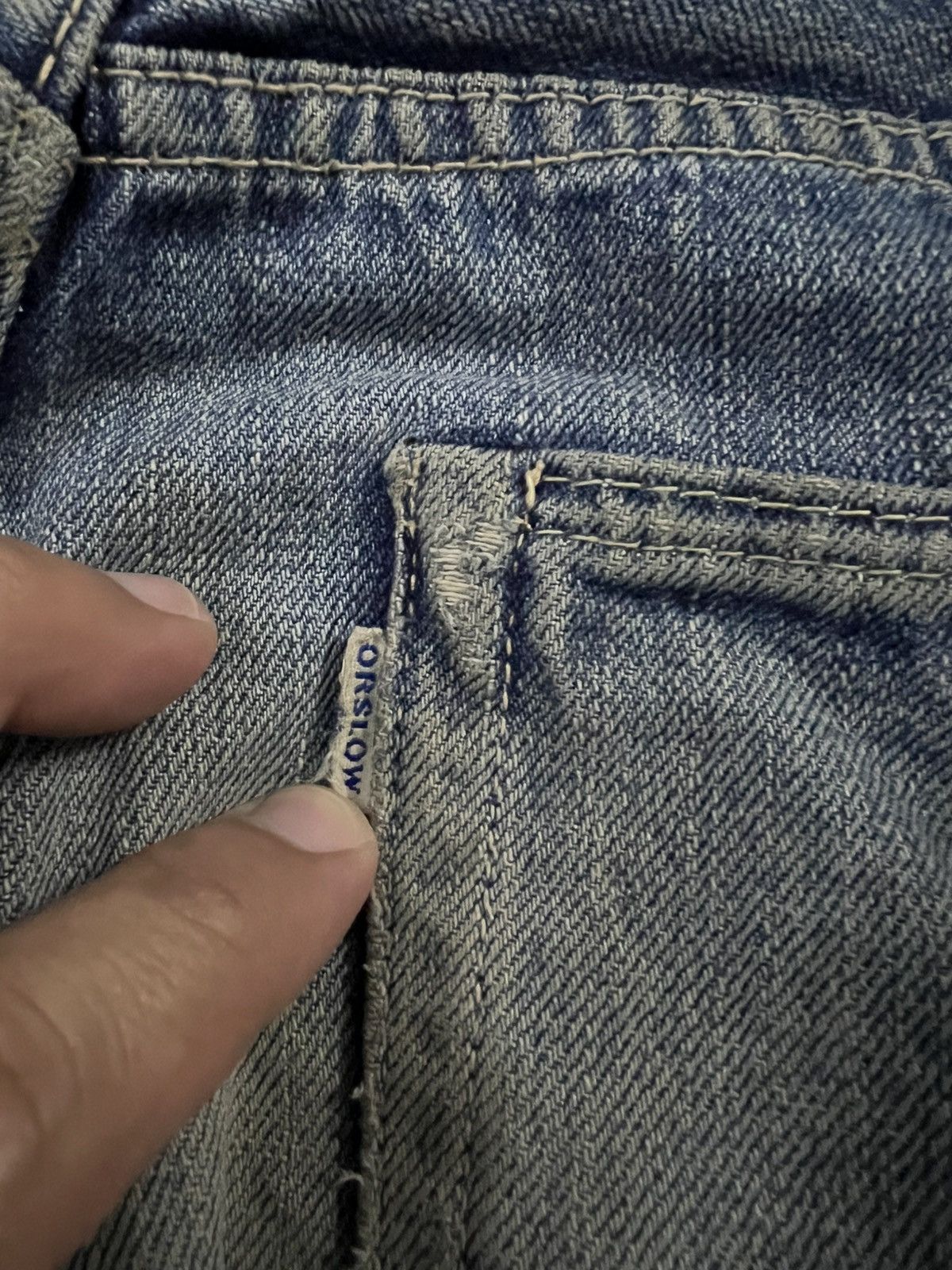 💥Vintage Orslow 105 Selvedge Mud Wash Jean