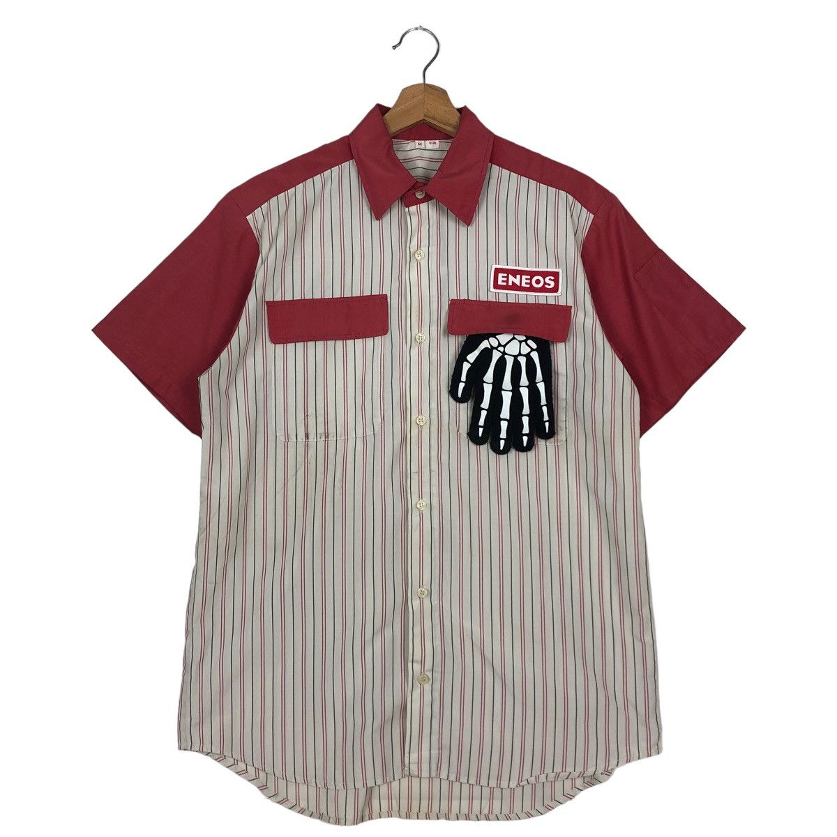 Japanese Brand 🔥90s Work Jacket Striped Design Eneos Racing Japan Big Logo Size US M / EU 48-50 / 2 - 2 Thumbnail