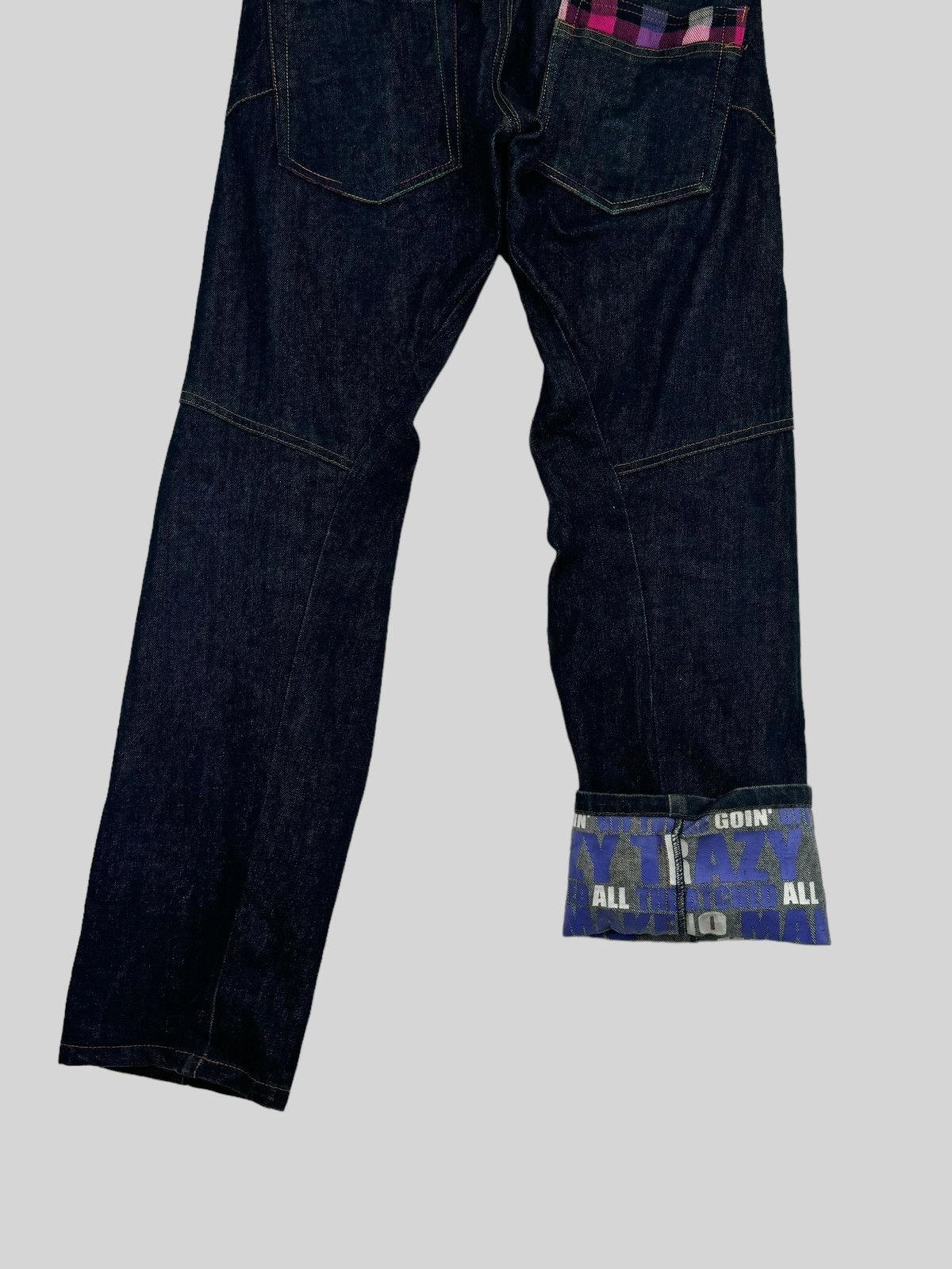 Hysteric Glamour × Japanese Brand NYLAUS CLOTHING Plaid Tartans Junya Watanabe Denim Jeans Size US 31 - 12 Thumbnail