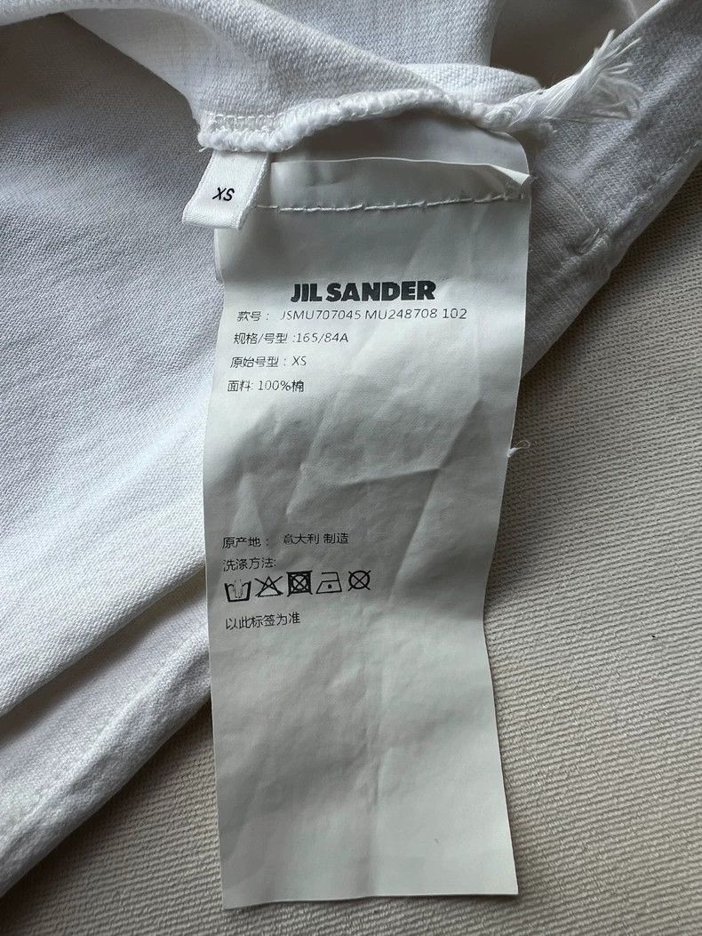 Jil Sander Jil Sander White logo cotton short sleeved shirt Size US XS / EU 42 / 0 - 2 Thumbnail