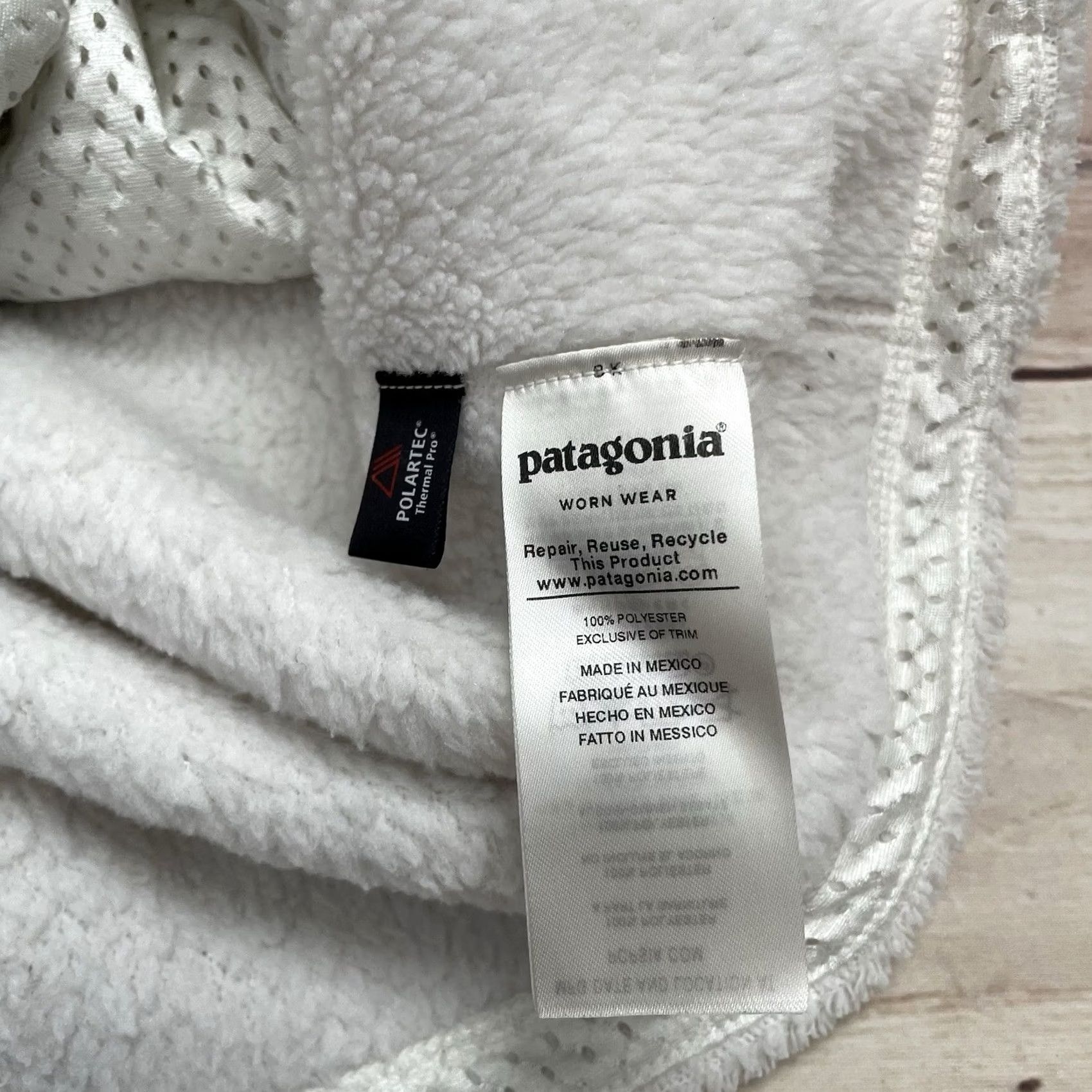 Patagonia Patagonia Women’s Fleece Sweater Raw Linen White Jacket Size M Size M / US 6-8 / IT 42-44 - 7 Thumbnail