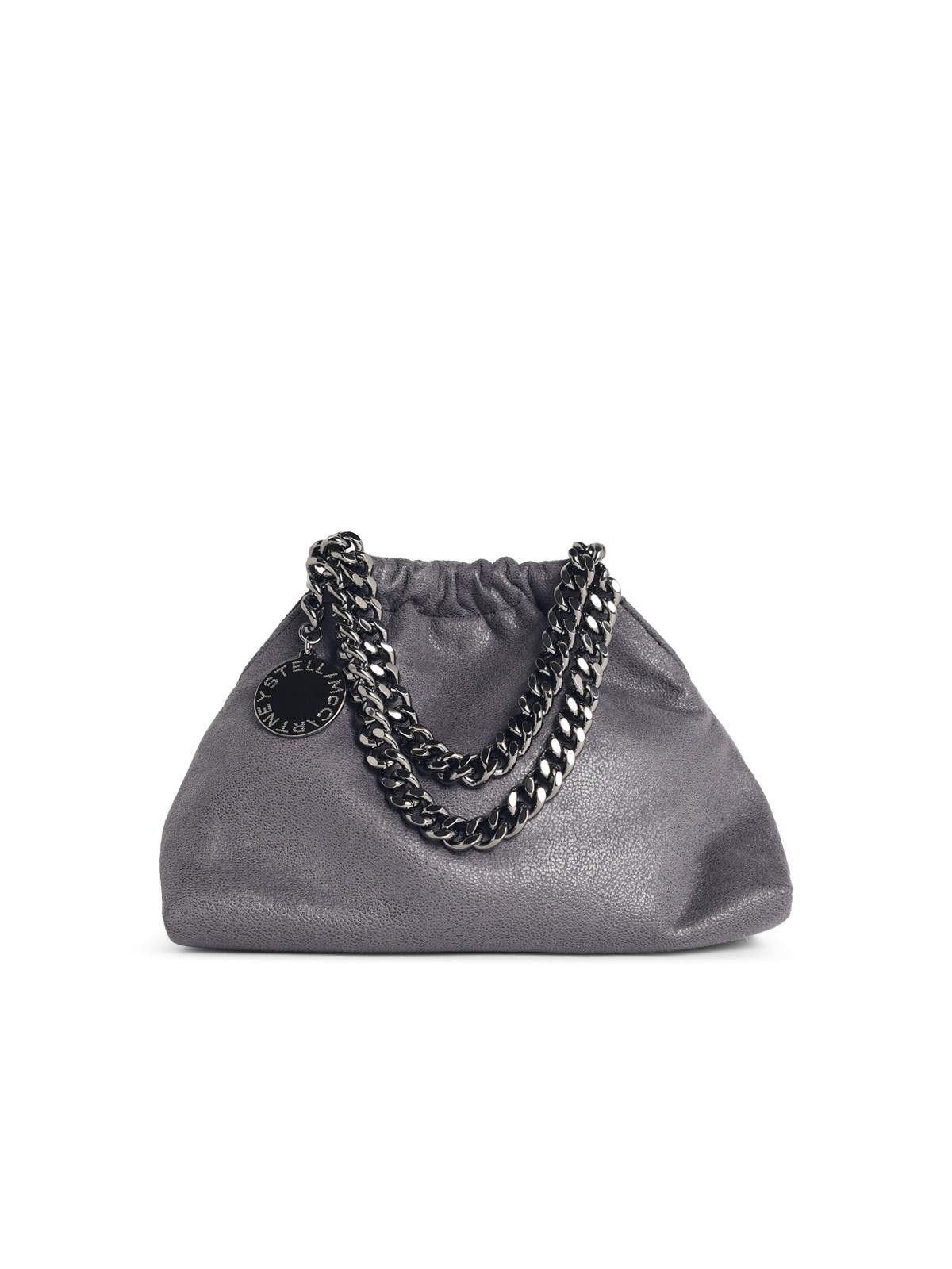 STELLA McCARTNEY 'Falabella Coulisse' Mini Bag In Grey 'Shaggy Deer'