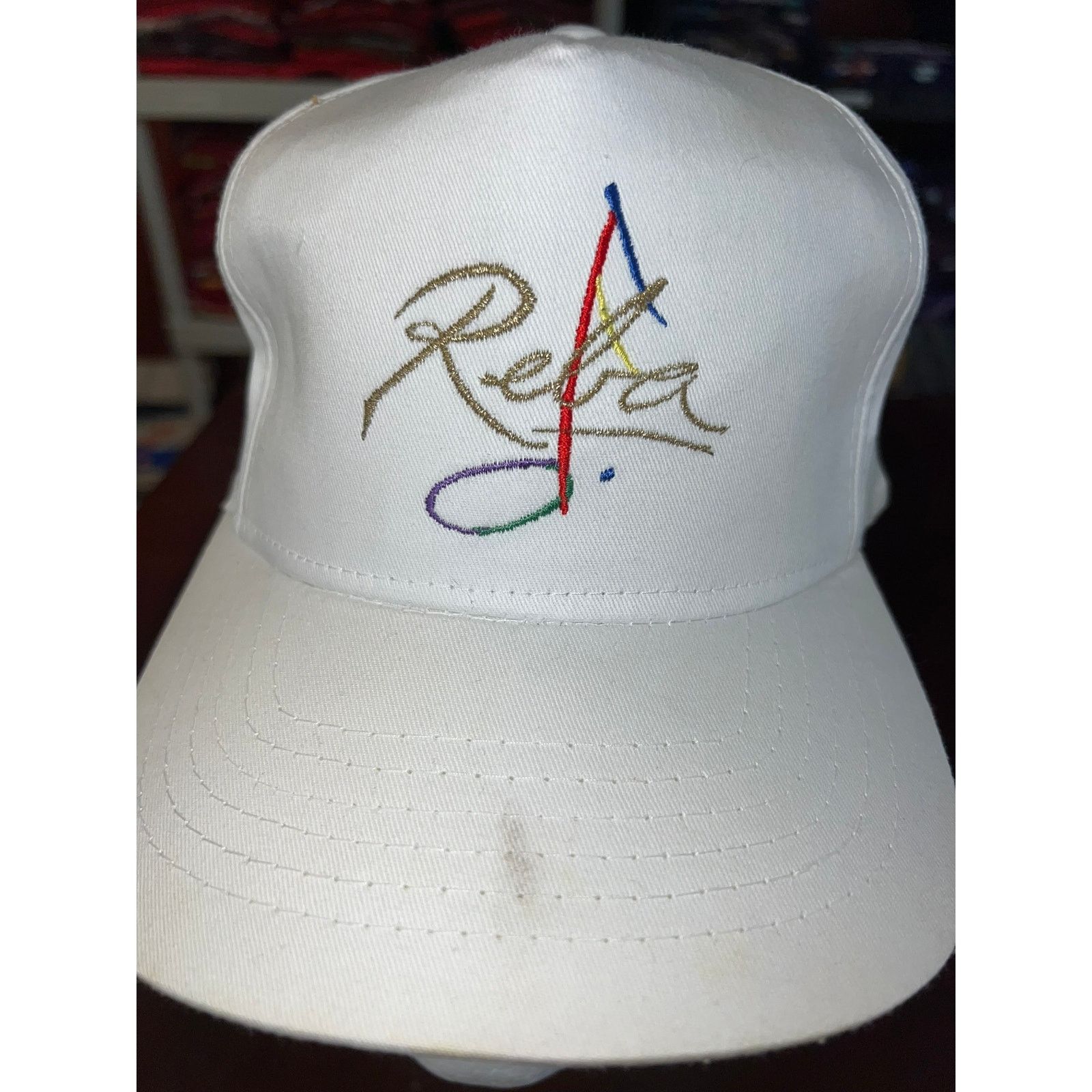 Vintage Vintage Reba McEntire Hat White Rainbow Musical Note 90s Size ONE SIZE - 3 Thumbnail