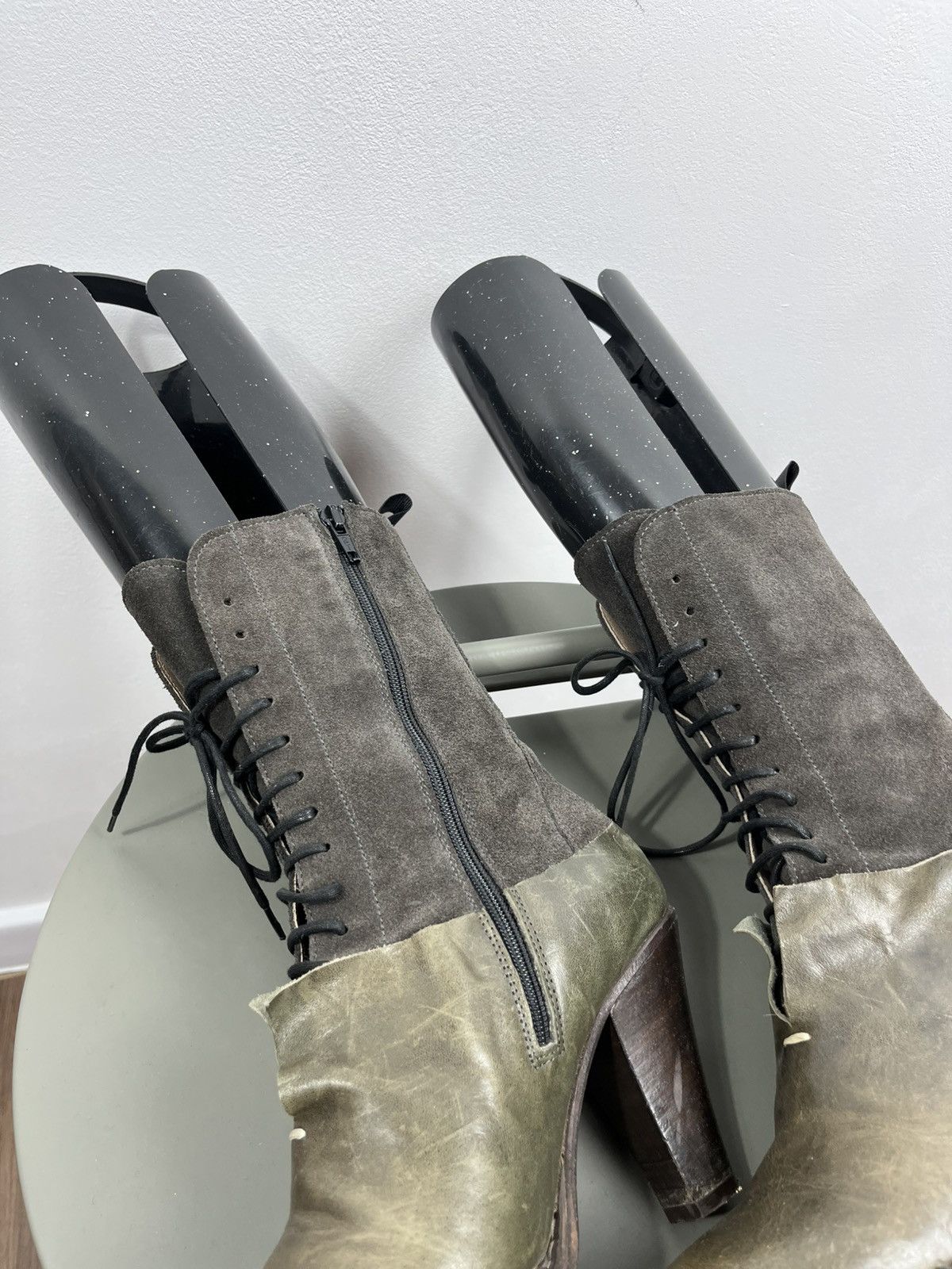 Other Atelier do Sapato Lace Up Suede Leather High Heel Boots 37 Size US 6.5 / IT 36.5 - 7 Thumbnail