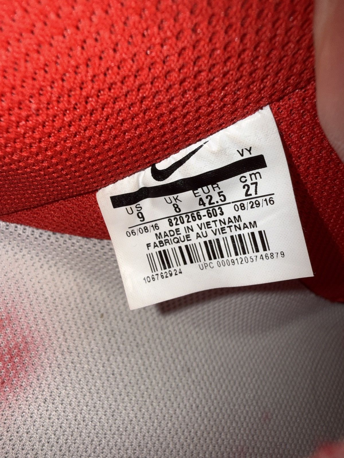 Nike Air Force 1 - red/white Size US 9 / EU 42 - 6 Thumbnail