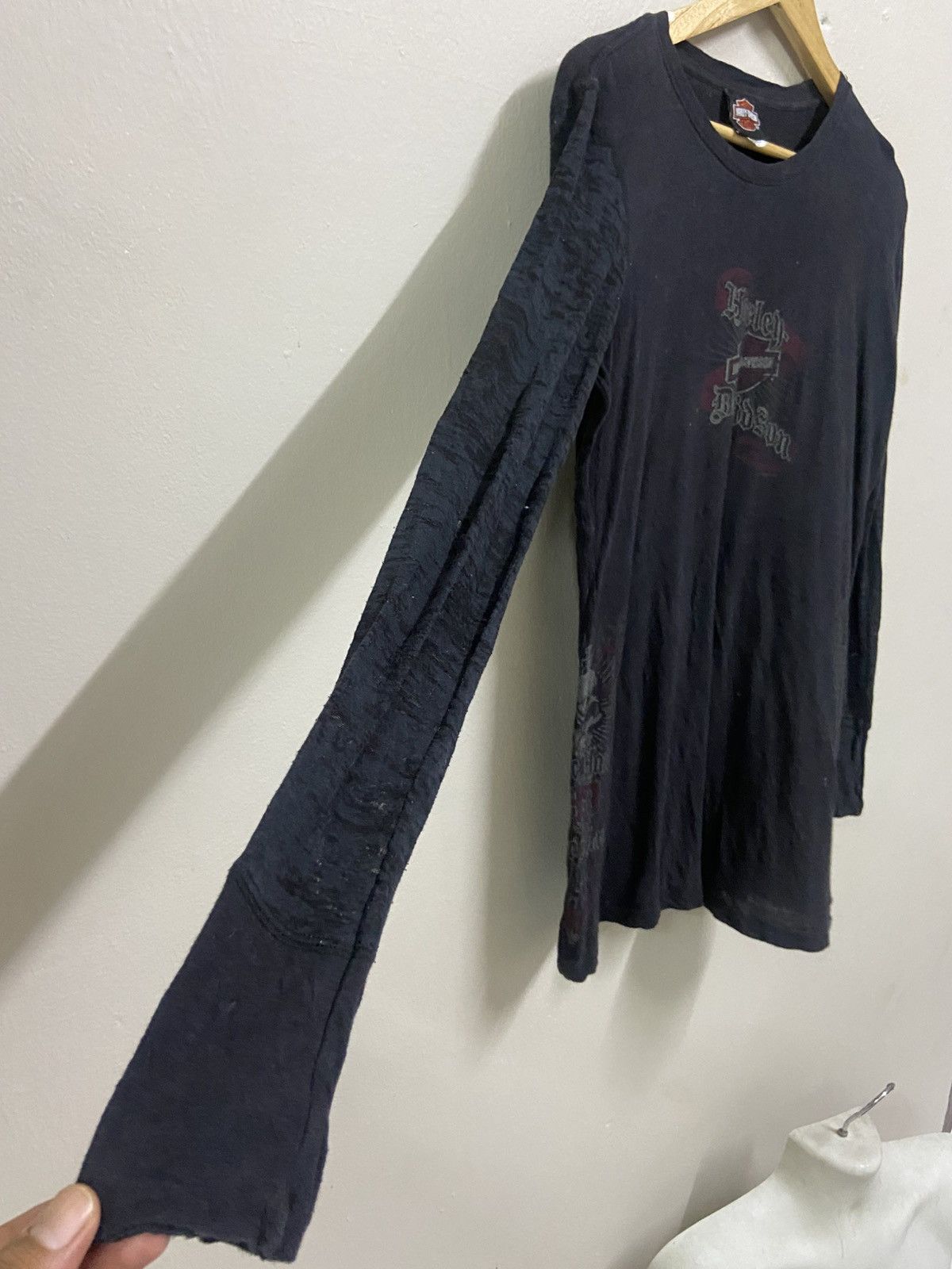 Harley Davidson × Vintage Vintage Harley Davidson T shirt Long Sleve Size L / US 10 / IT 46 - 7 Thumbnail