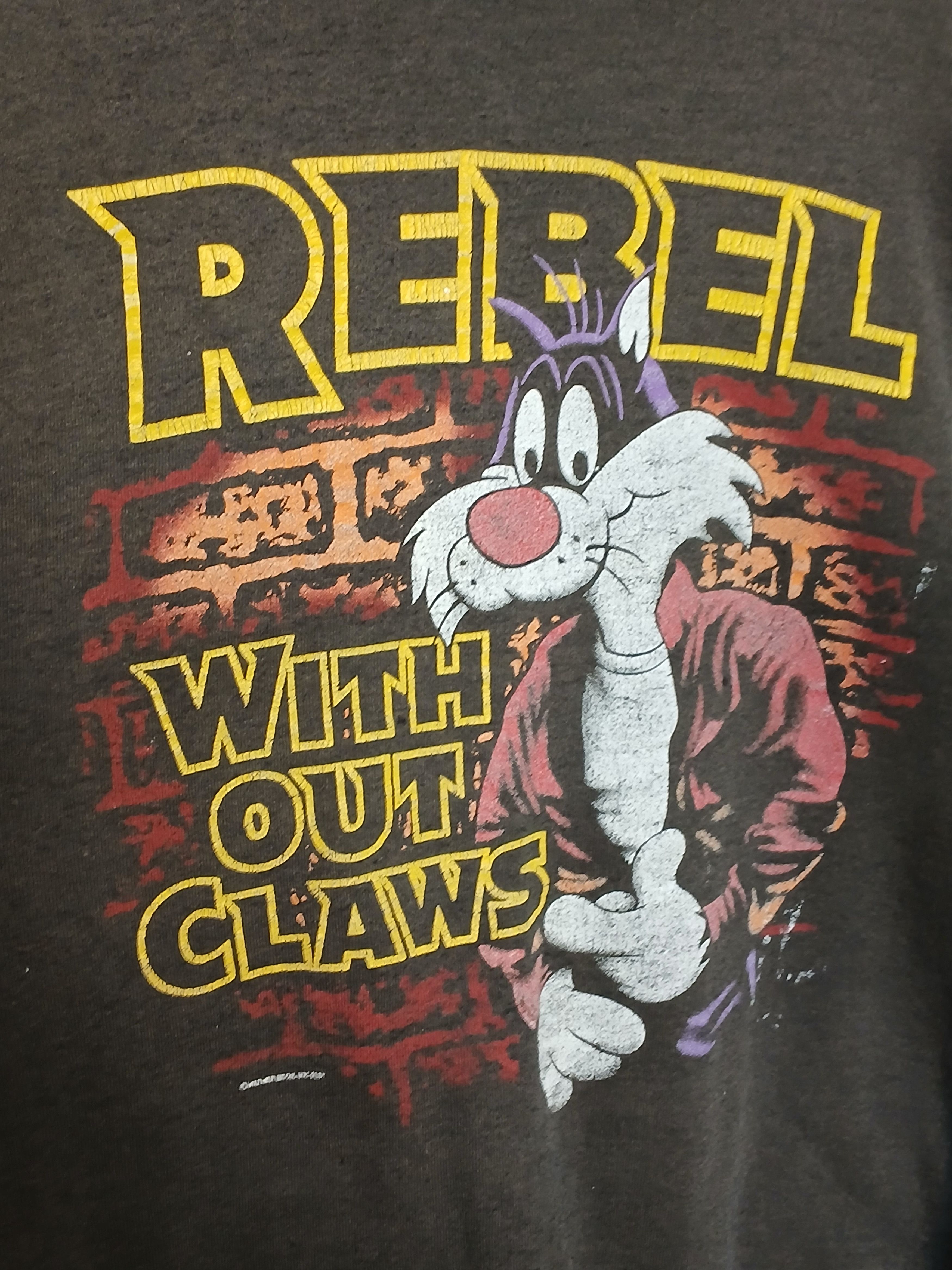 Cartoon Network × Vintage Looney Tunes Sylvester Rebel Without Clawas Sweatshirt Size US L / EU 52-54 / 3 - 3 Thumbnail