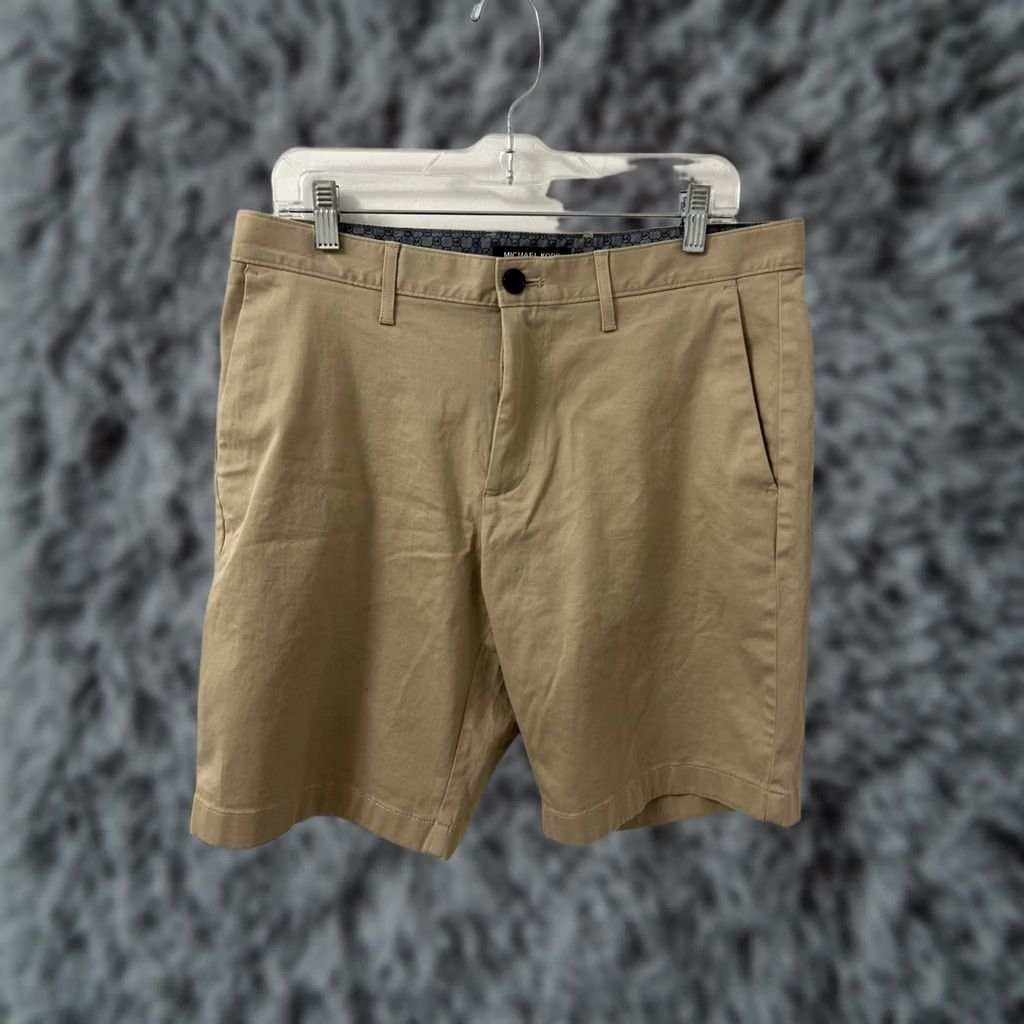 Michael Kors Michael Kors Chino Shorts Mens Sz 32 Tan Khaki 8.5” Inseam Pockets MSRP 8 Size US 33 - 1 Thumbnail