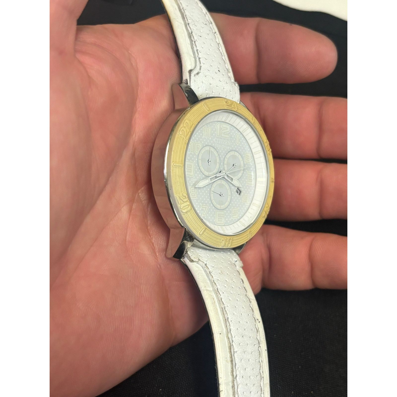Citizen Citizen Eco-Drive White Mens Watch! It Works! Size ONE SIZE - 3 Thumbnail