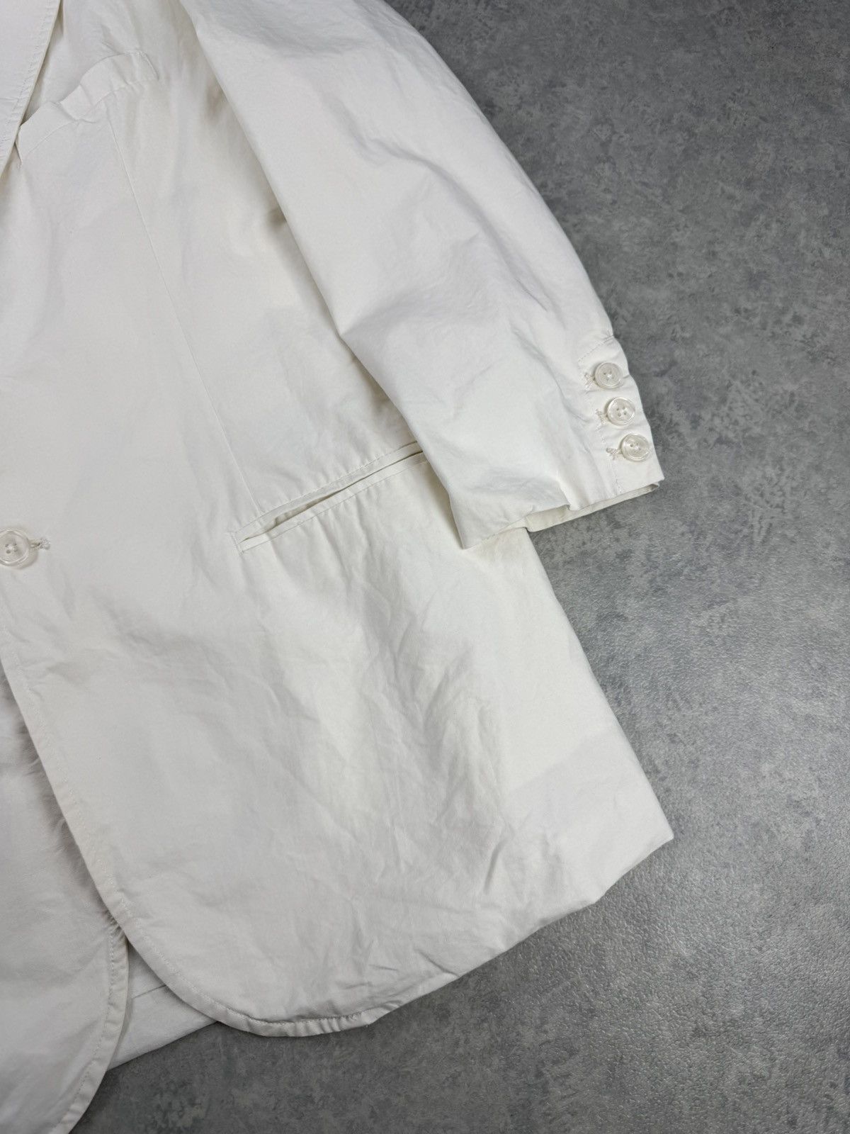 DENHAM Denham Jamie White Cotton Blazer Size L Size L / US 10 / IT 46 - 2 Thumbnail