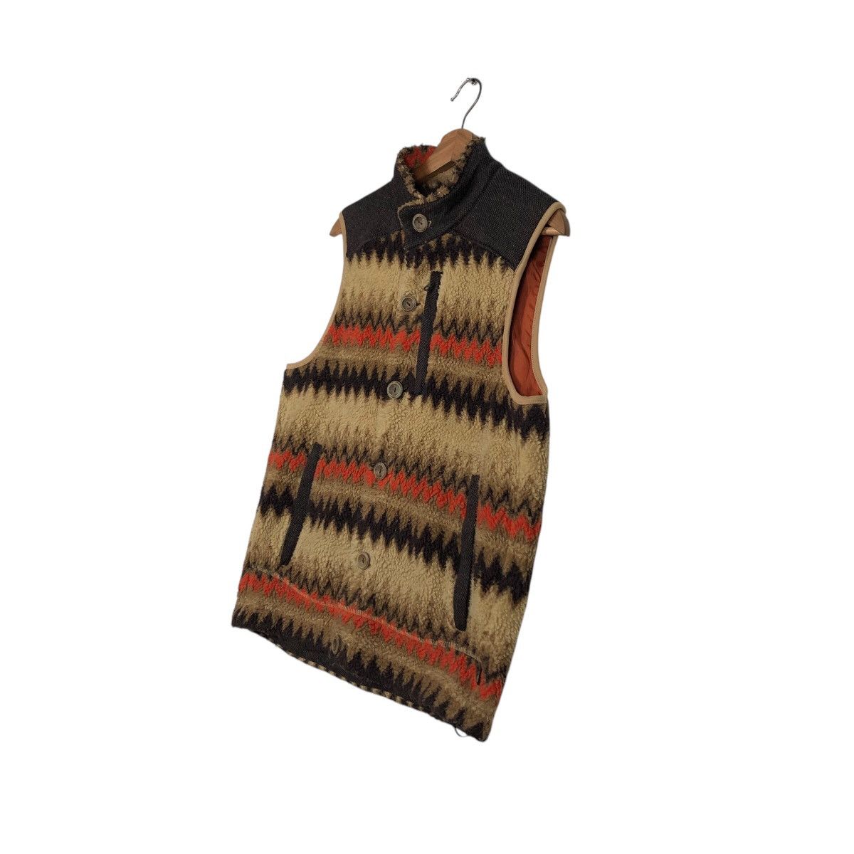 Japanese Brand 📌Vintage Vest Navajo Native Design Neo Fleece Issey Miyake Size US L / EU 52-54 / 3 - 3 Thumbnail