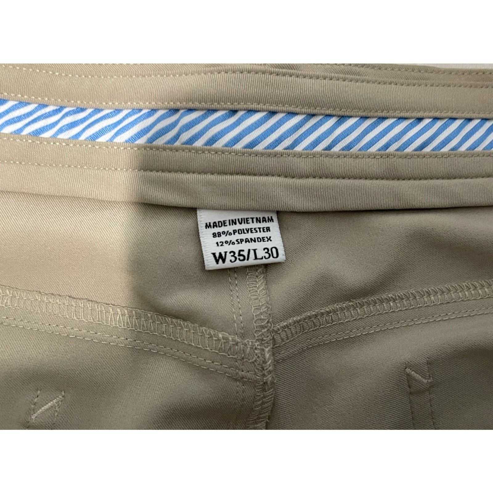 Footjoy FootJoy Pants Mens 35x30 Light Tan Athletic Fit FJ Performance Stretch EUC Chino Baseball? Size US 35 - 5 Thumbnail