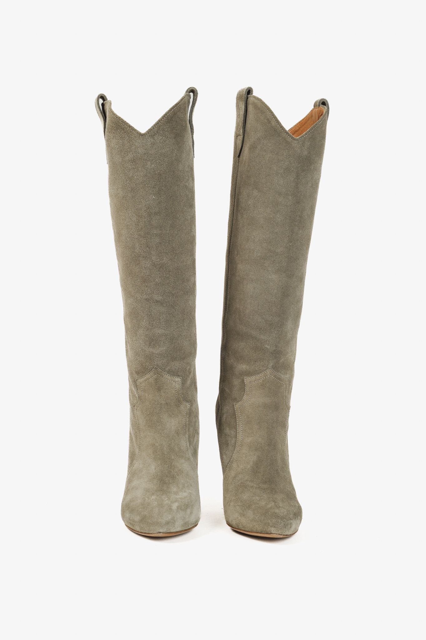 Isabel Marant Etoile Isabel Marant Etoile Ruth Western High Khaki Calf Boots Size US 6 / IT 36 - 2 Thumbnail