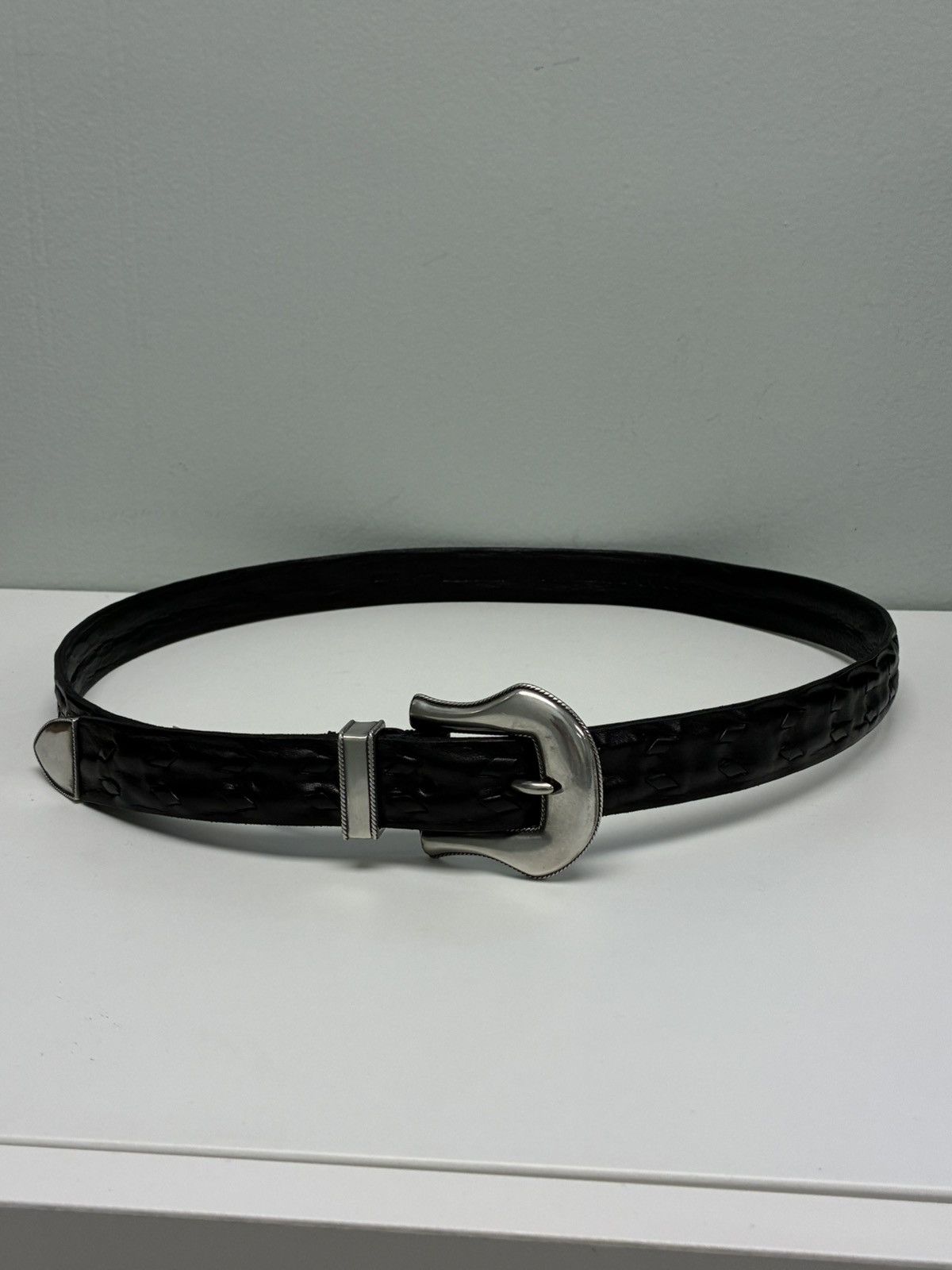 John Varvatos 25 MM Eastwood Roper Belt size 34 Size 34 - 3 Thumbnail