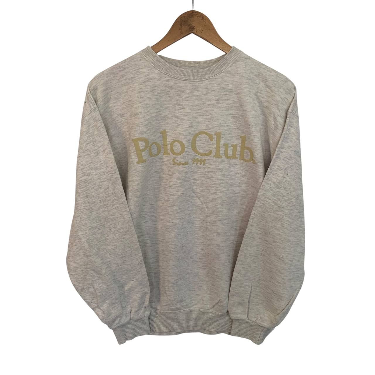 U.S. Polo Assn. Vintage Royal Polo Sweatshirt 90s Cream royal rare Size US L / EU 52-54 / 3 - 1 Thumbnail