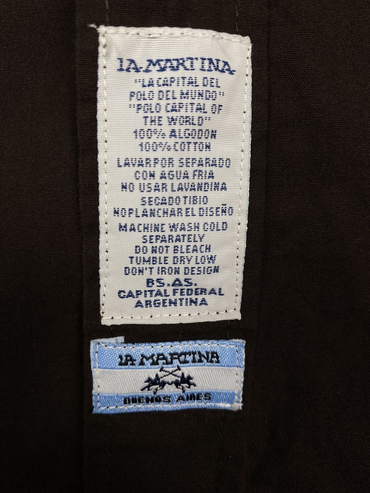 La Martina La Martina Brown Short Sleeve Button Up Luxury Shirt Size US XXL / EU 58 / 5 - 11 Thumbnail