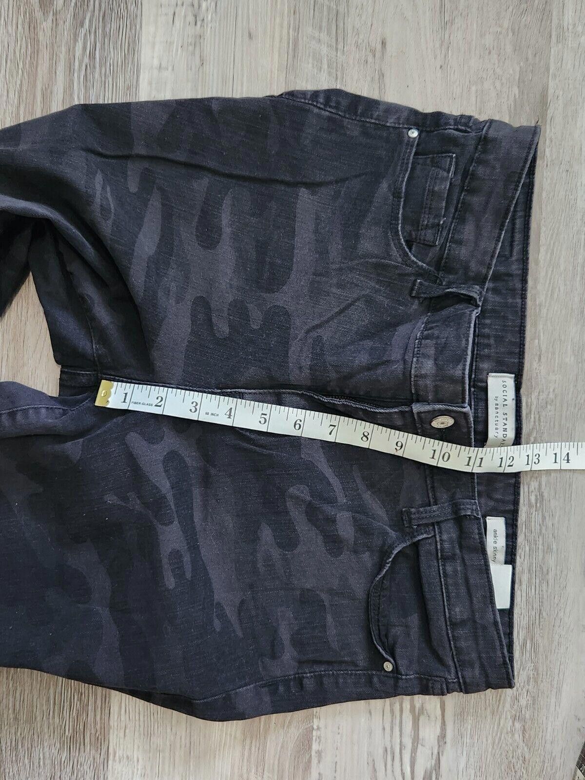 Sanctuary Social standard sanctuary jeans 14 Ankle Skinny Black Camo Size 36" / US 14 / IT 50 - 5 Thumbnail