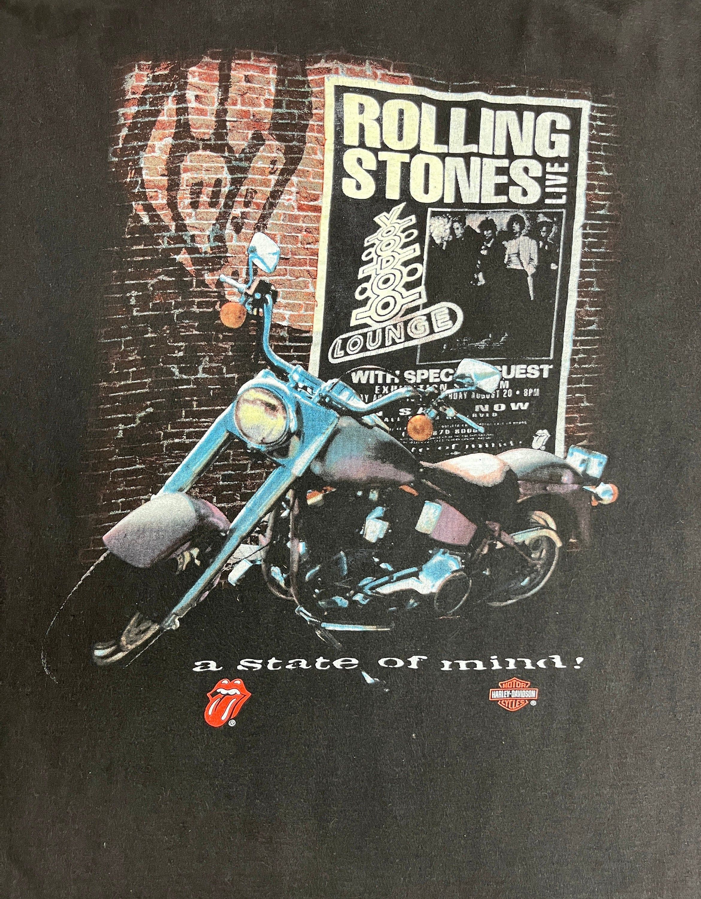 Vintage Harley Davidson Rolling Stones Voodoo Lounge Vintage Tee Size US XL / EU 56 / 4 - 2 Thumbnail