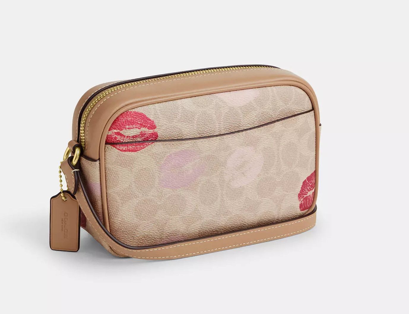Coach Mini Jamie Camera Bag In Signature Canvas With Lips CZ942 Size ONE SIZE - 8 Thumbnail
