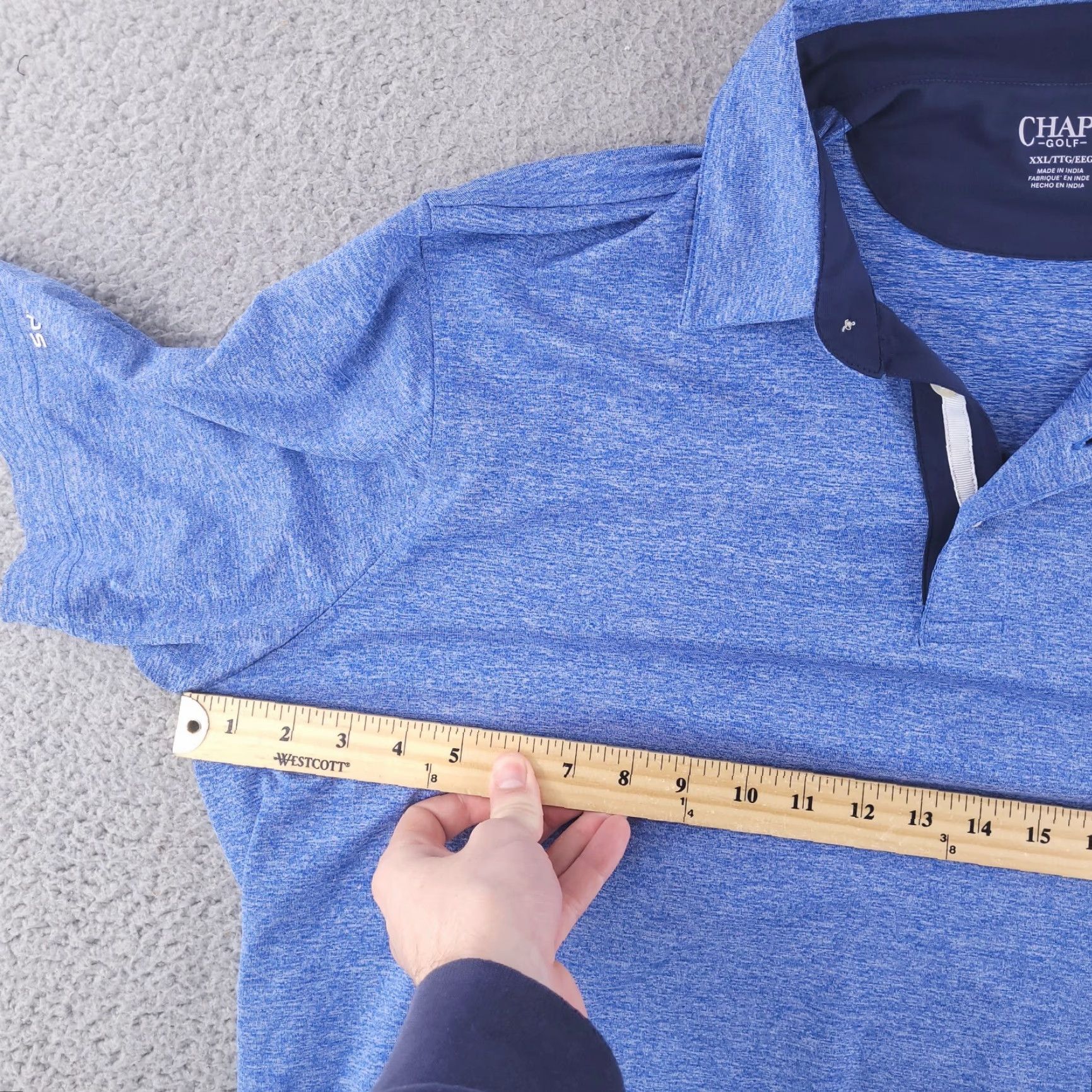 Chaps Chaps Polo Shirt Mens 2XL Golf Short Sleeve Blue Polyester Performance Size US XXL / EU 58 / 5 - 5 Thumbnail