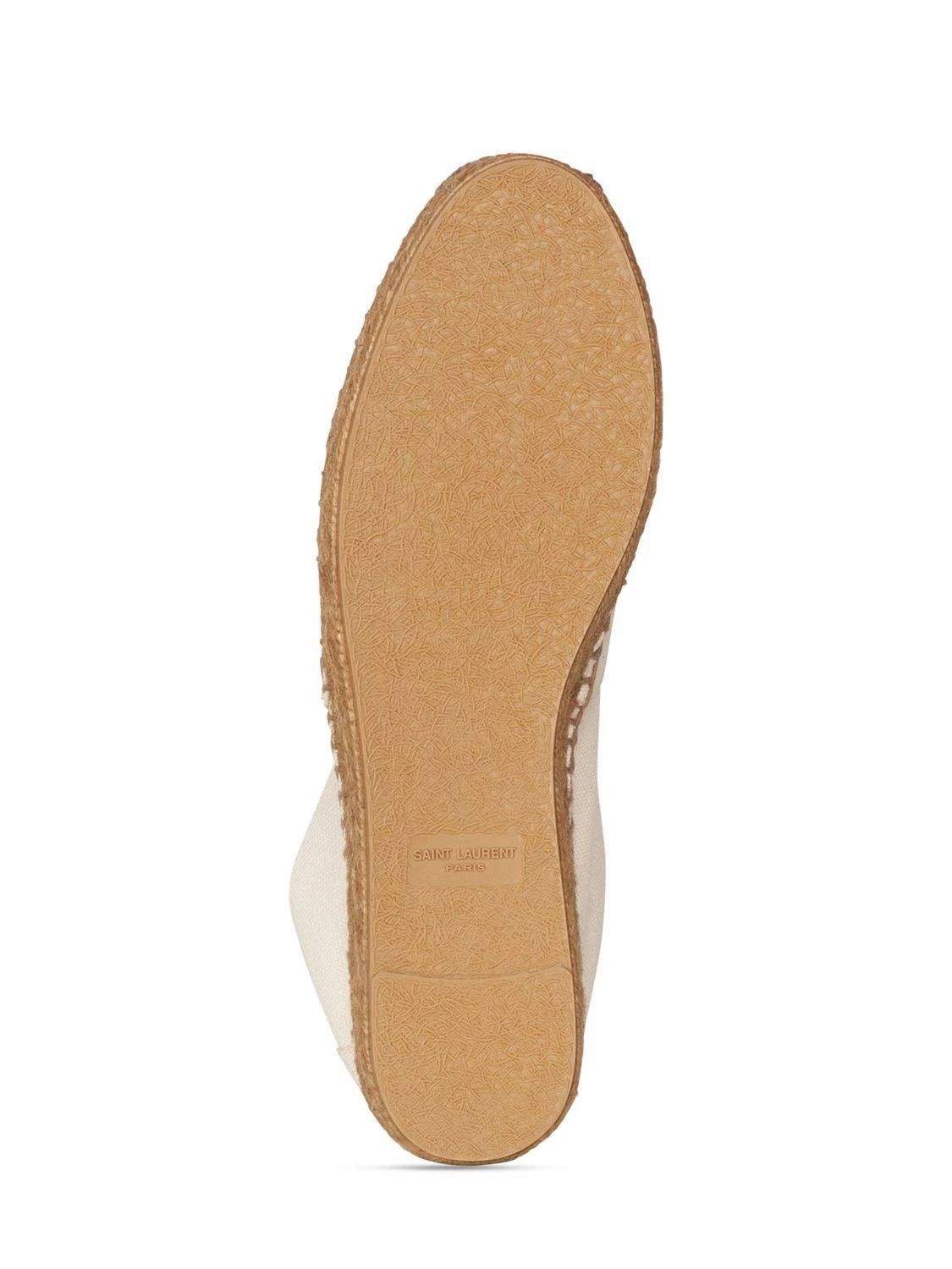 Saint Laurent Paris o1bcso1str1124 Cassandre Embroidered Espadrilles in White Size US 9 / IT 39 - 6 Thumbnail